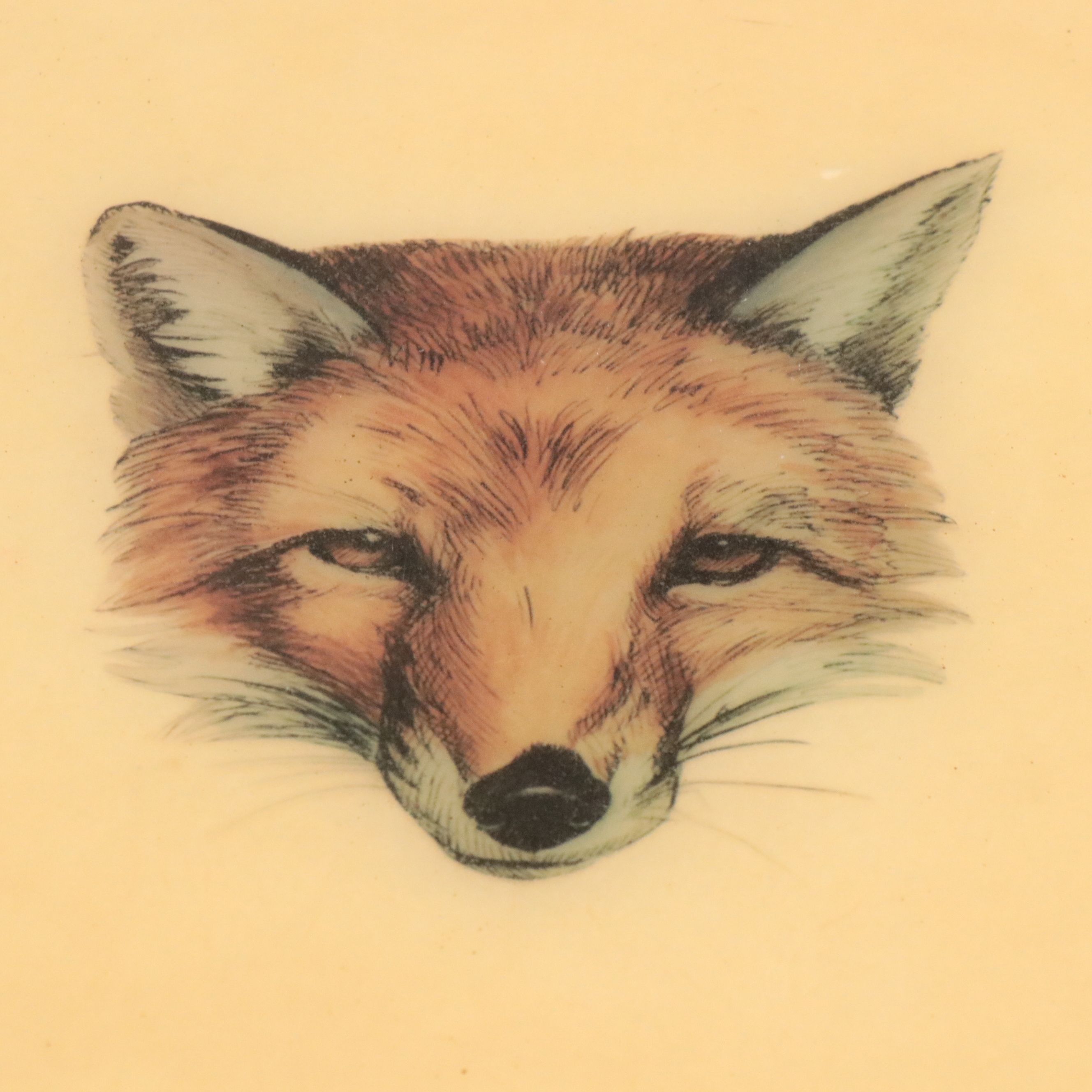 Grace Gilmore Bacova Guild Hunt-Themed Fiberglass and Wood Folding Card Table