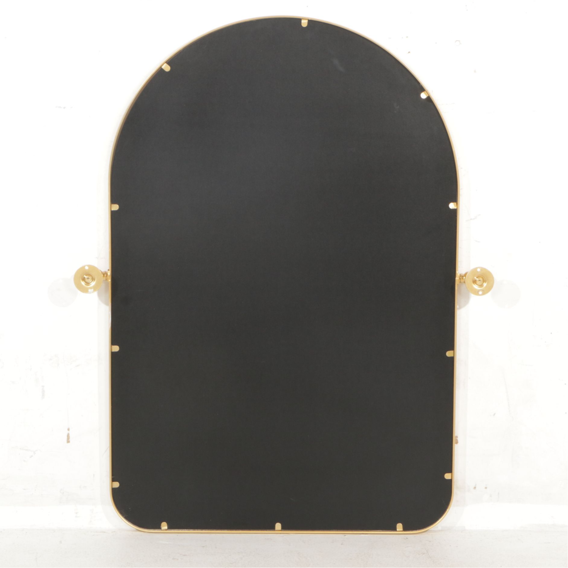 Arched Wall Mirror with Gilt Metal Frame