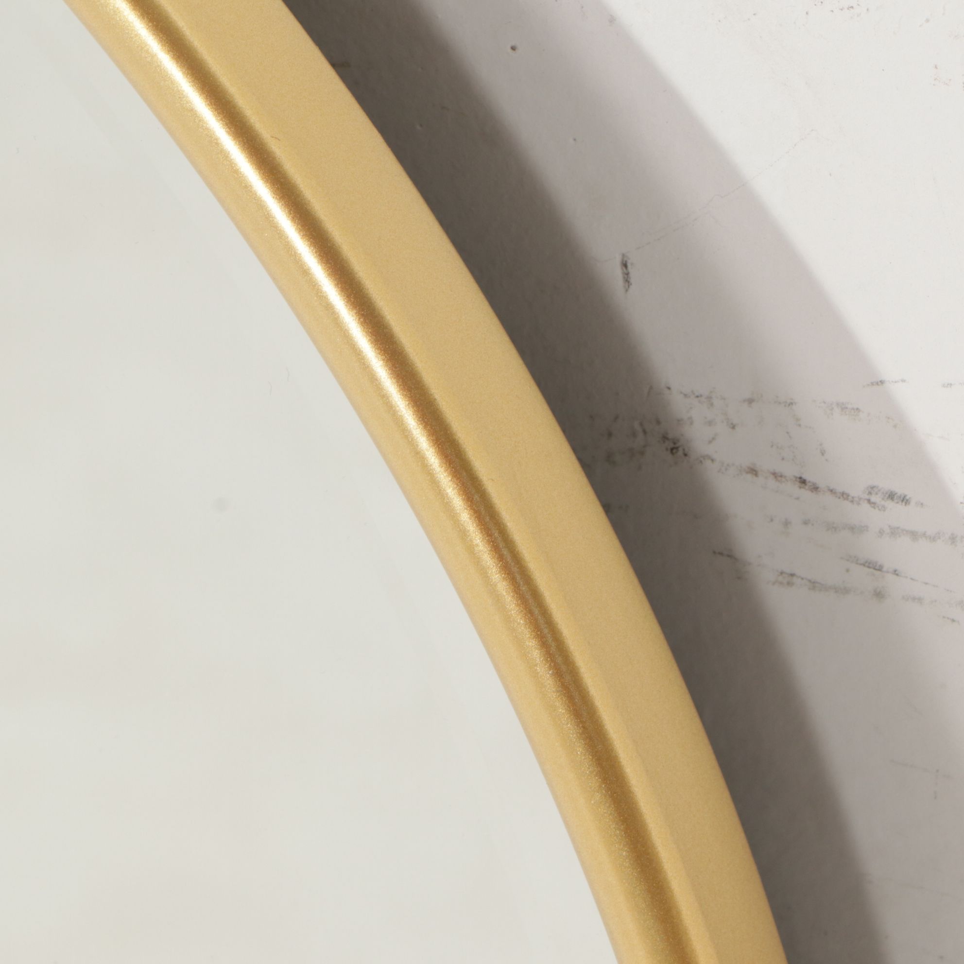 Arched Wall Mirror with Gilt Metal Frame