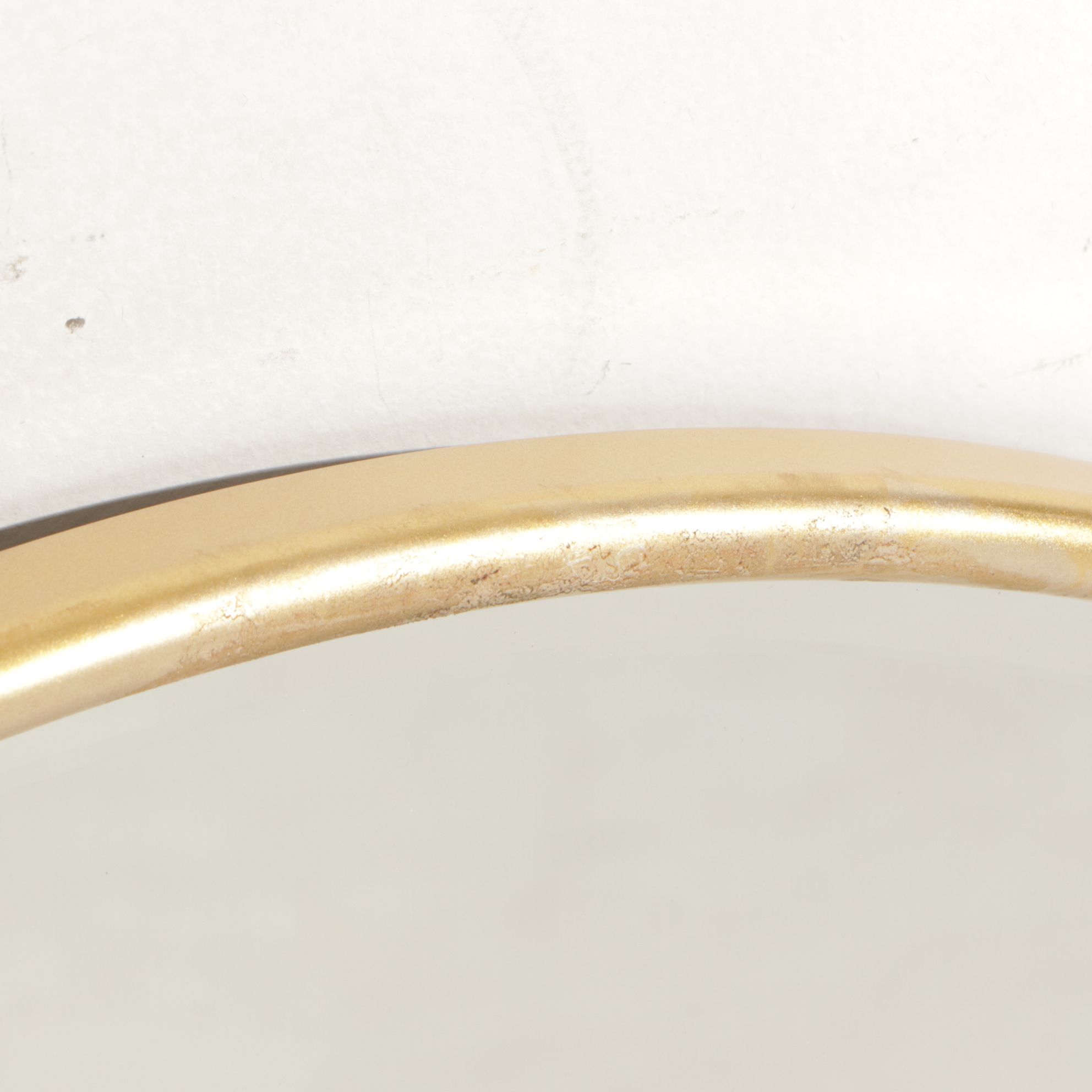 Arched Wall Mirror with Gilt Metal Frame