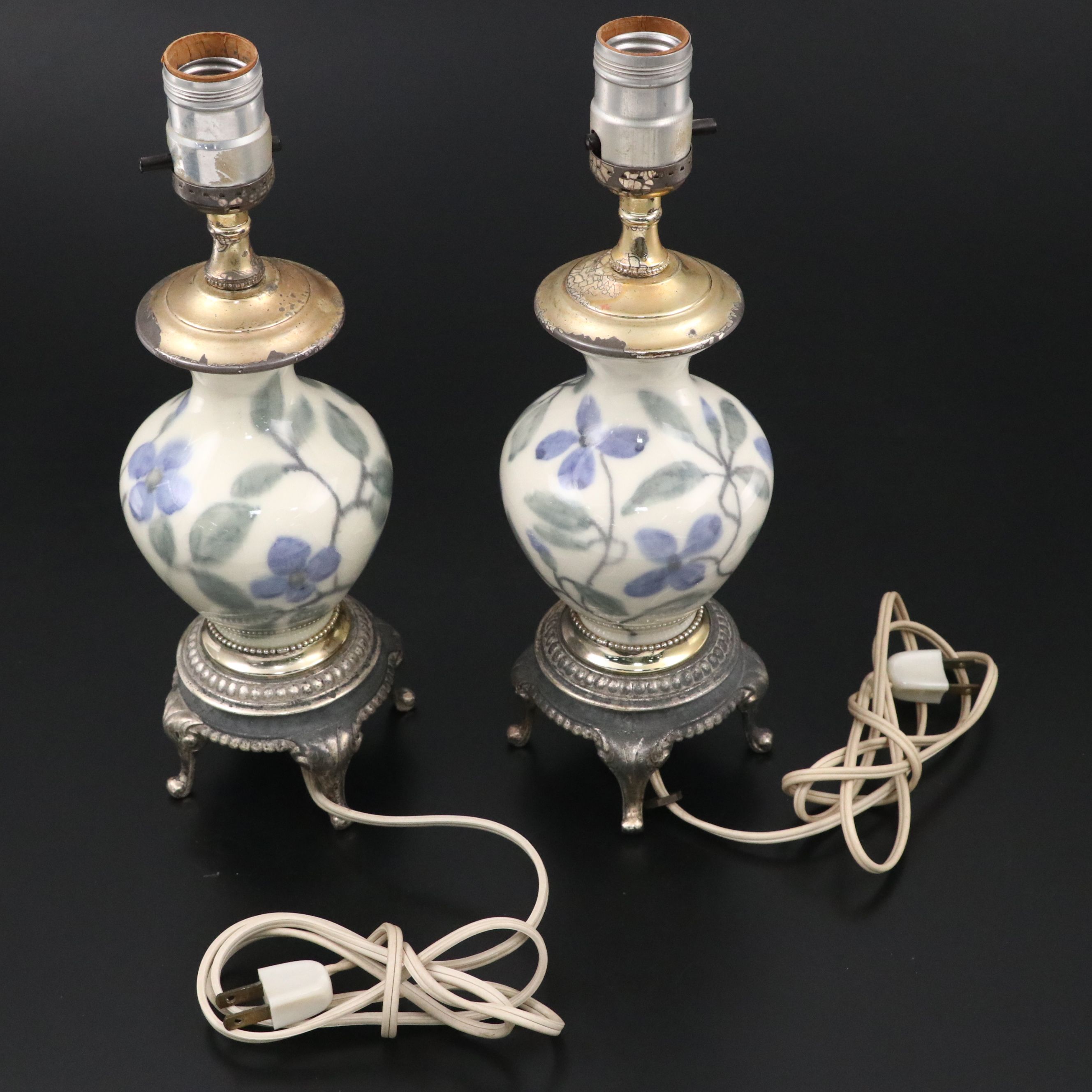 Elizabeth Barrett for Rookwood Ceramic Vase Table Lamps, 1948