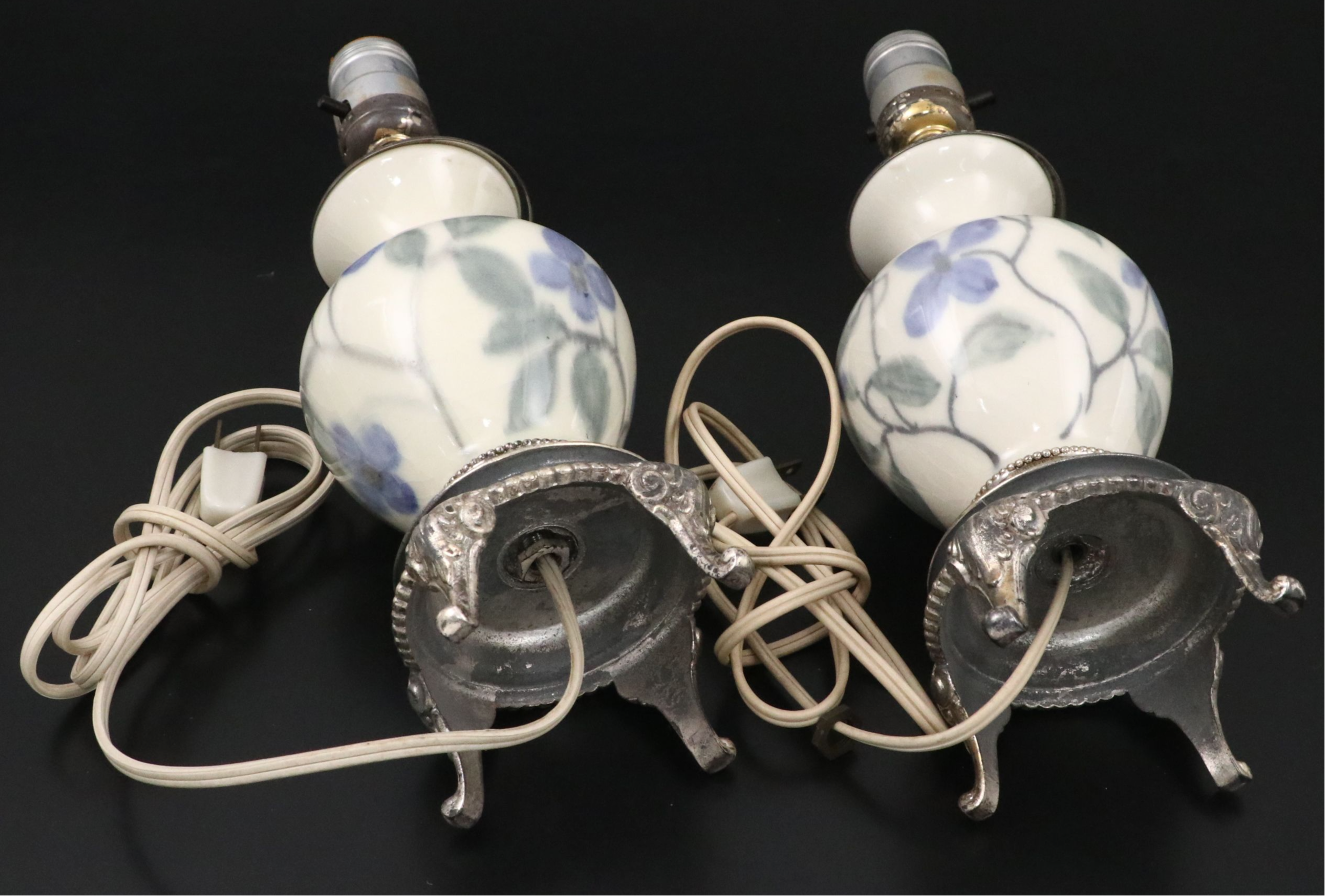 Elizabeth Barrett for Rookwood Ceramic Vase Table Lamps, 1948