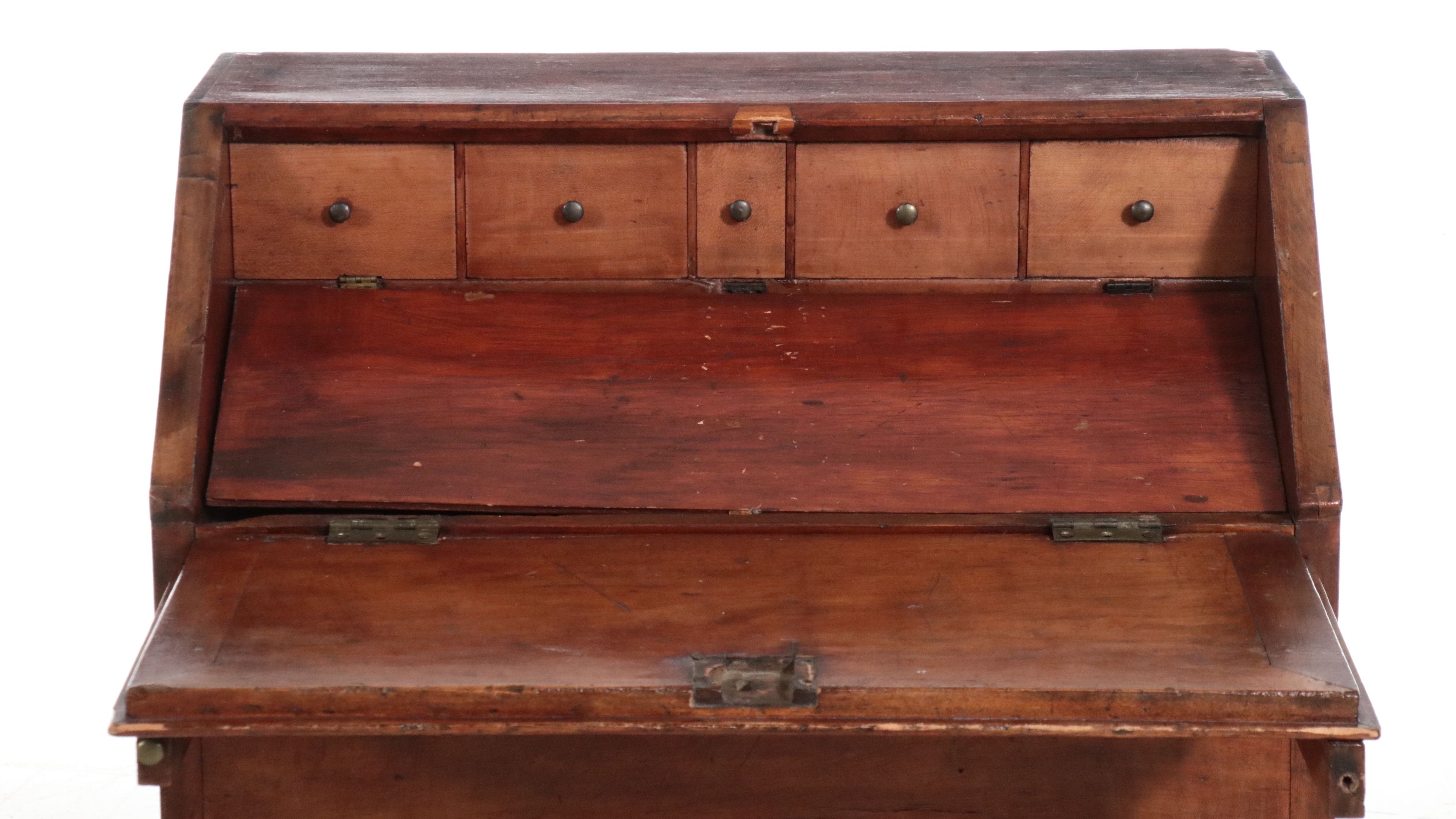 Kentucky Cherry Slant-Front Sugar Desk, Early 19th Century