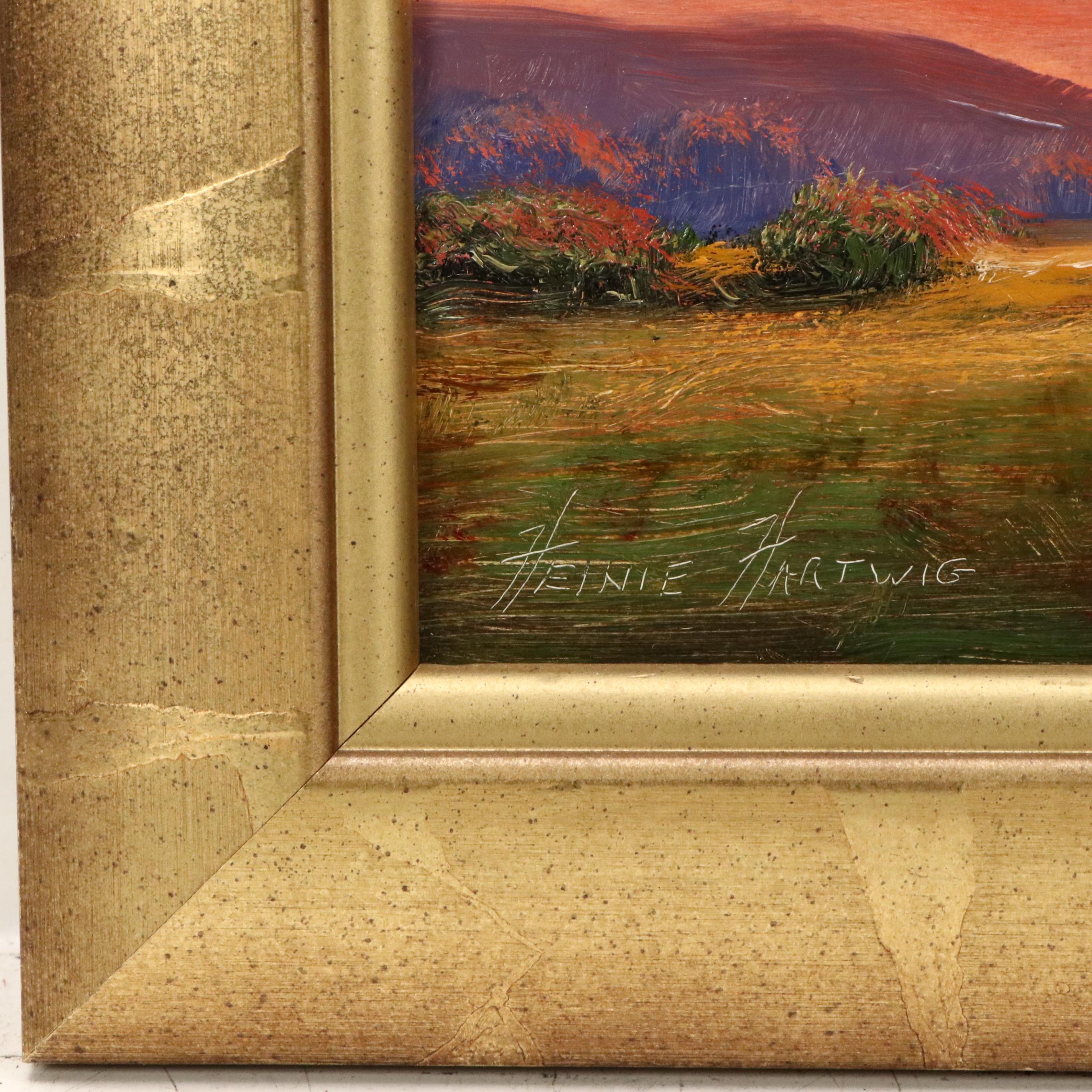 Heinie Hartwig Western Oil Painting "Comanche Camp"