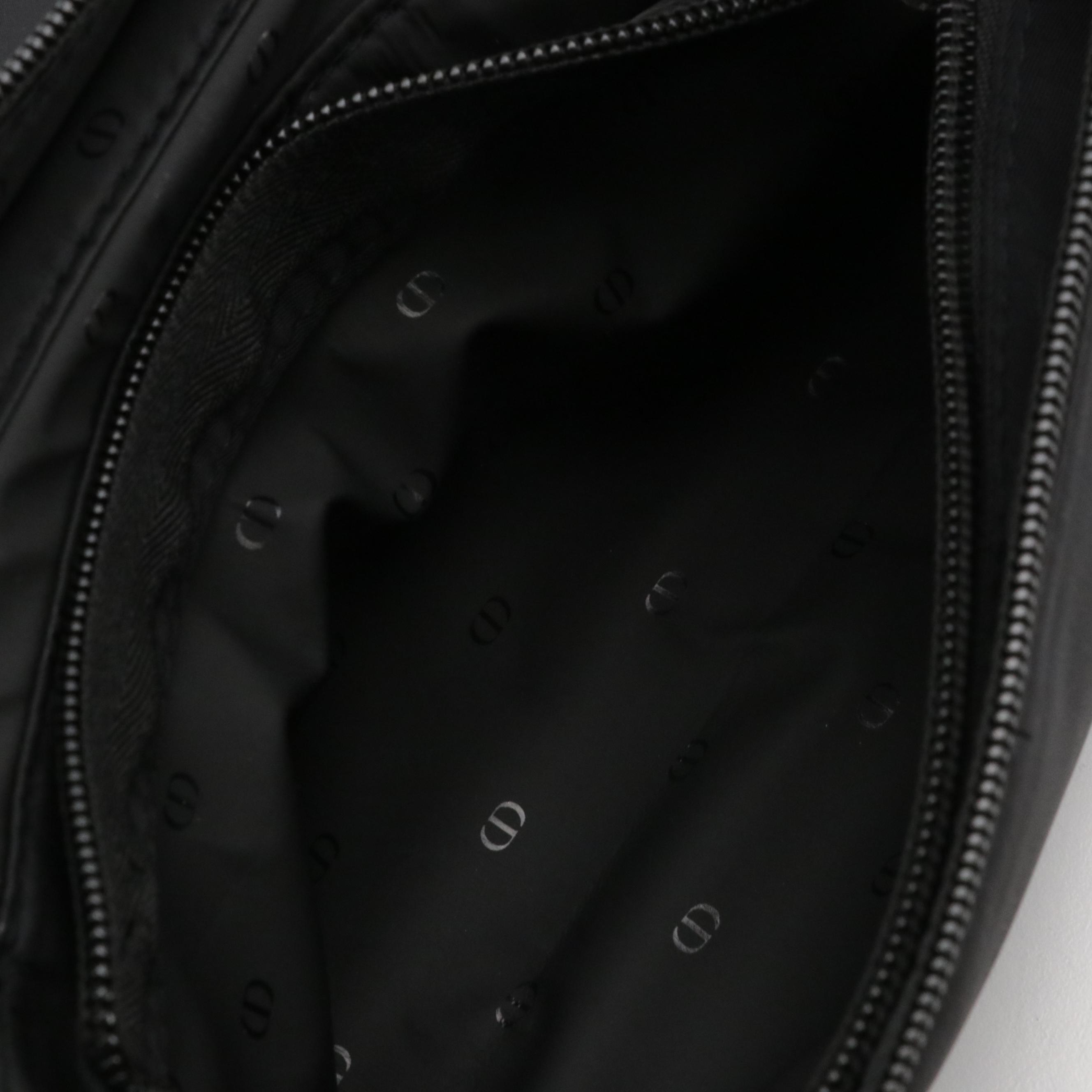 Christian Dior Promotional Étoile Canvas and Black Nylon Zip Pouches