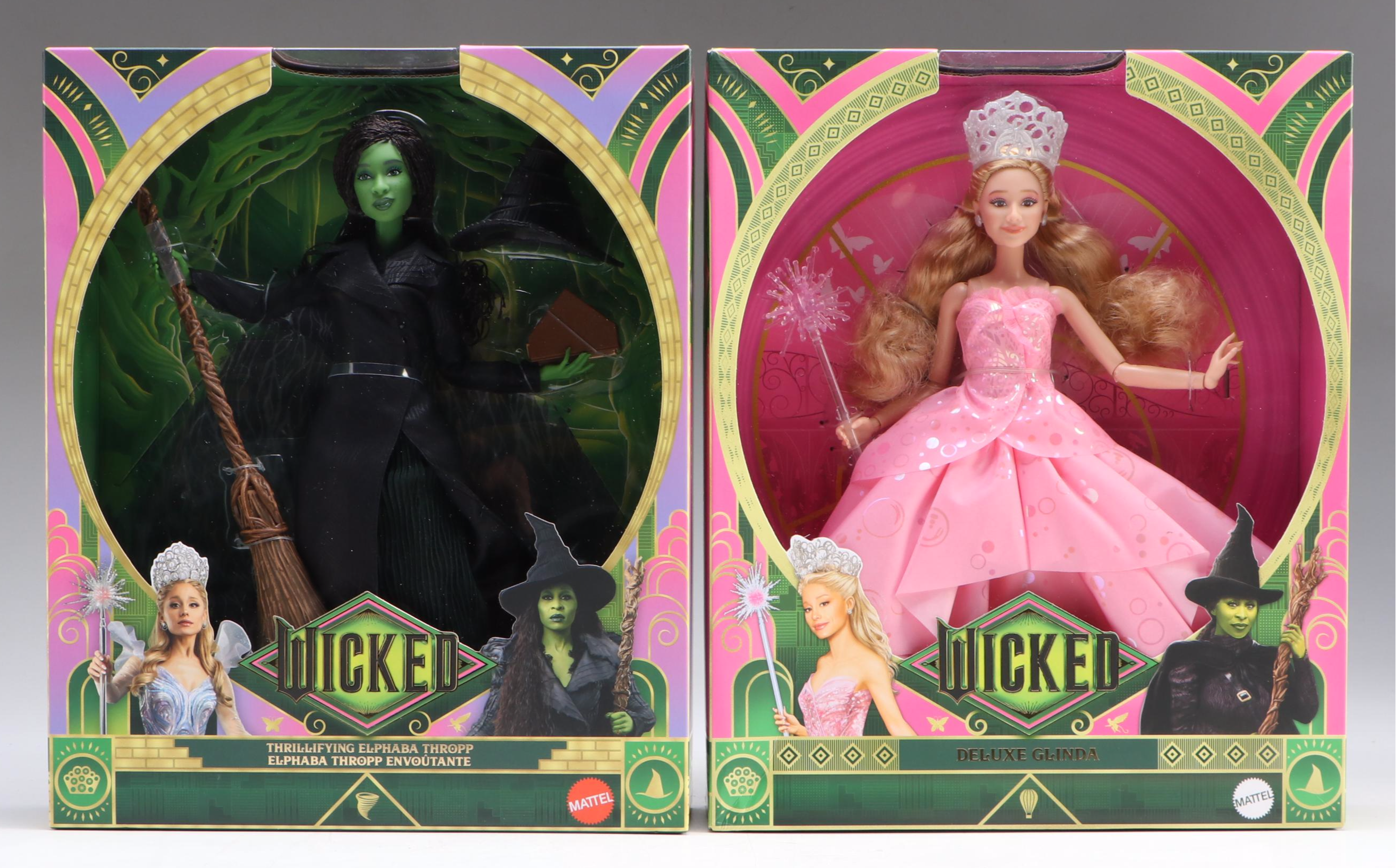Mattel Wicked "Thrillifying Elphaba Thropp" and "Deluxe Glinda" Fashion Dolls