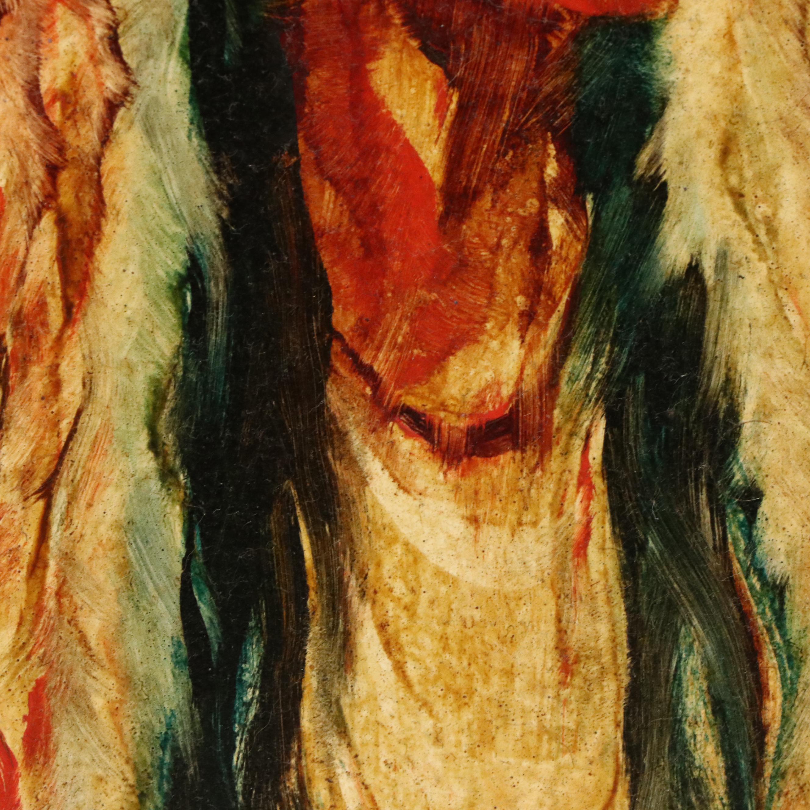 Paul Dyck Portrait Oil Painting "Crow Chief," 1975