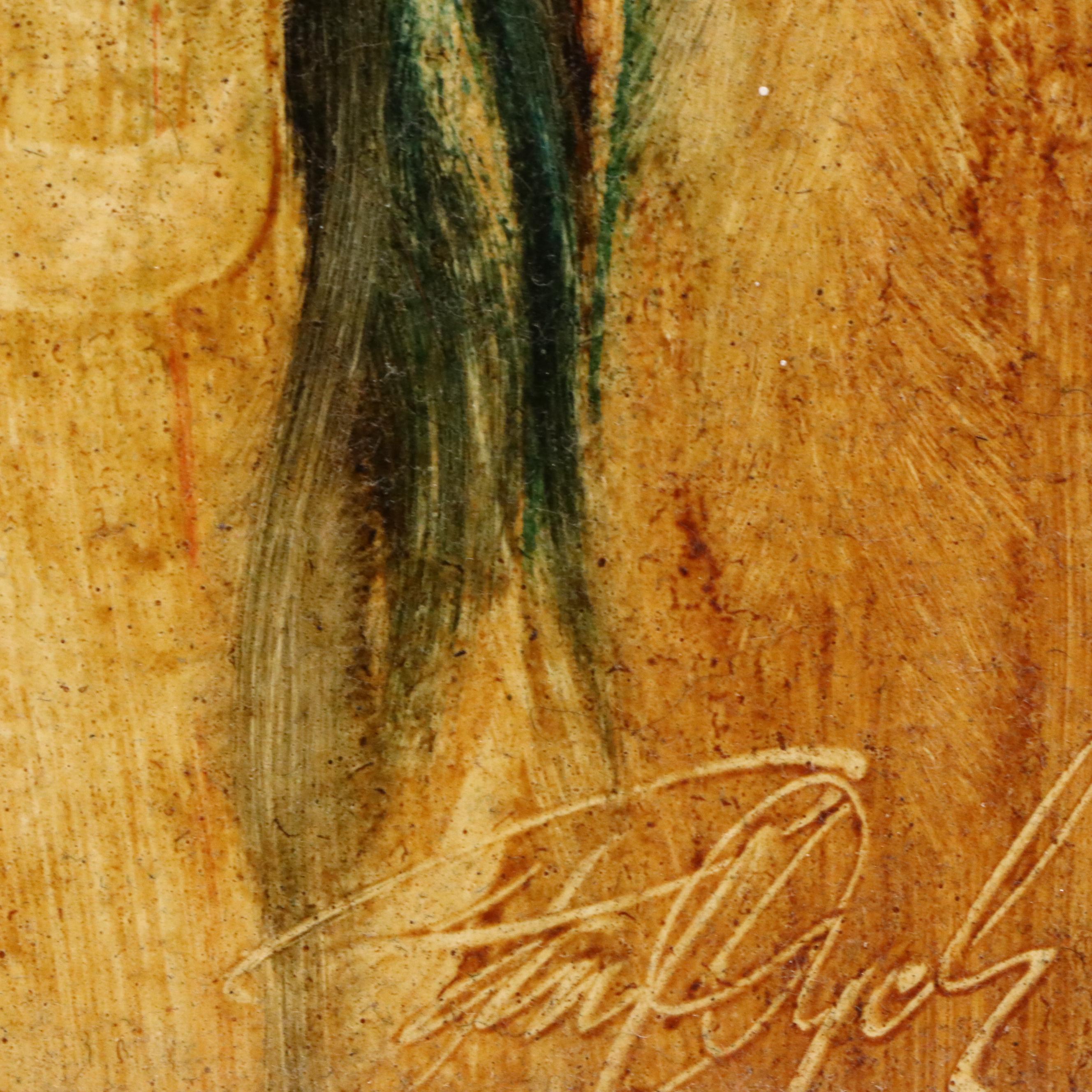 Paul Dyck Portrait Oil Painting "Crow Chief," 1975