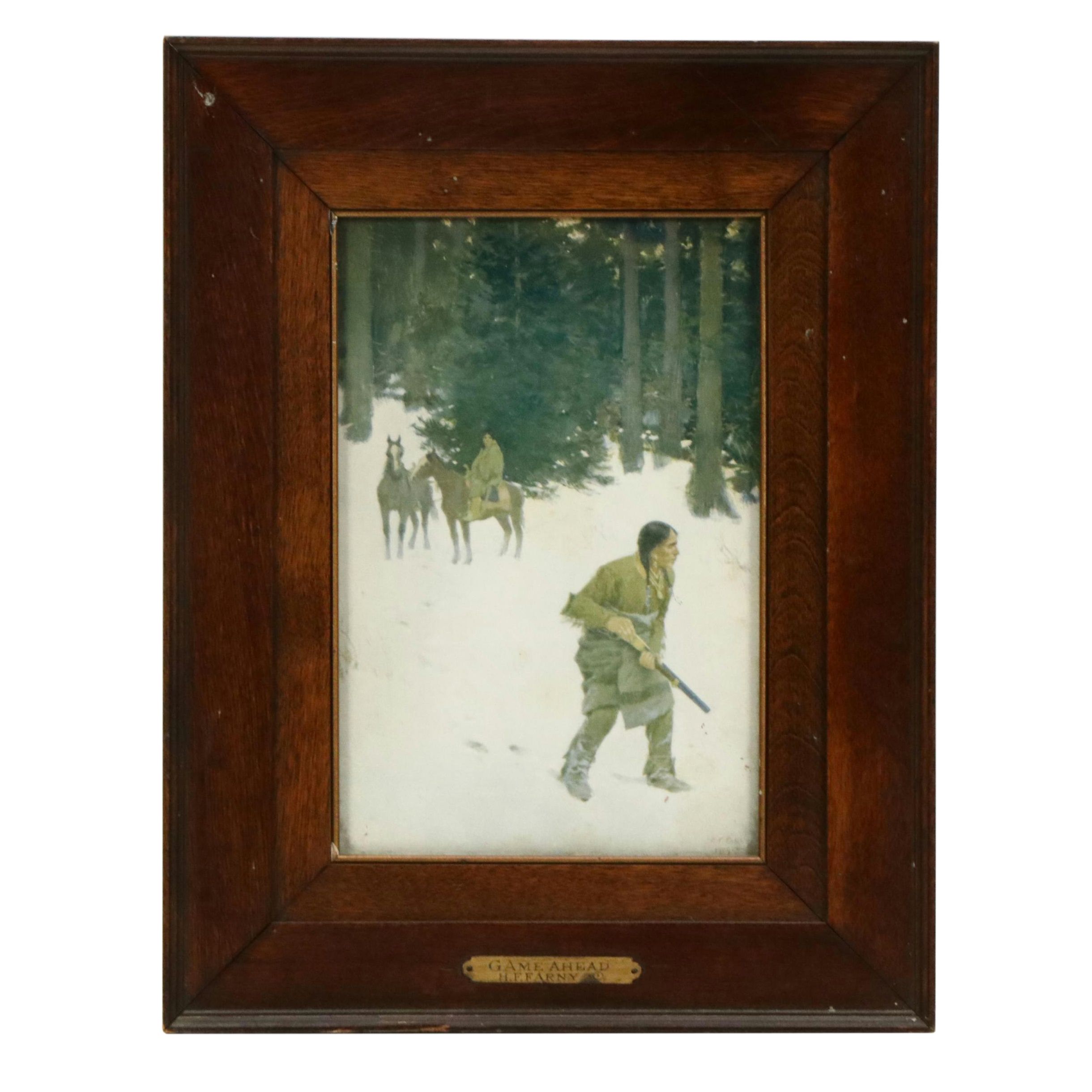 Halftone Print After H. F. Farny "Game Ahead," 20th Century