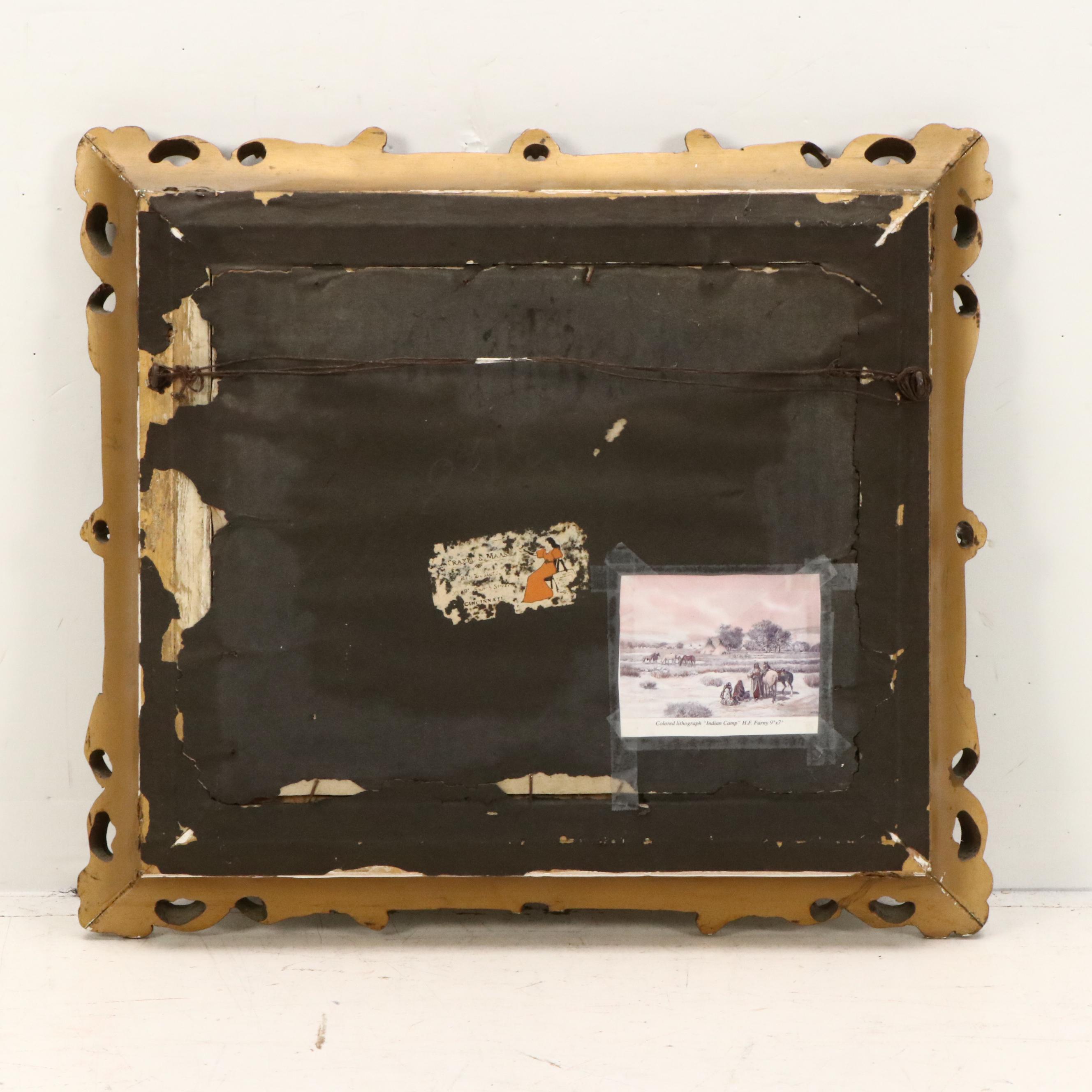 Hand-Colored Etching with Aquatint After H. F. Farny "Indian Camp," 1903