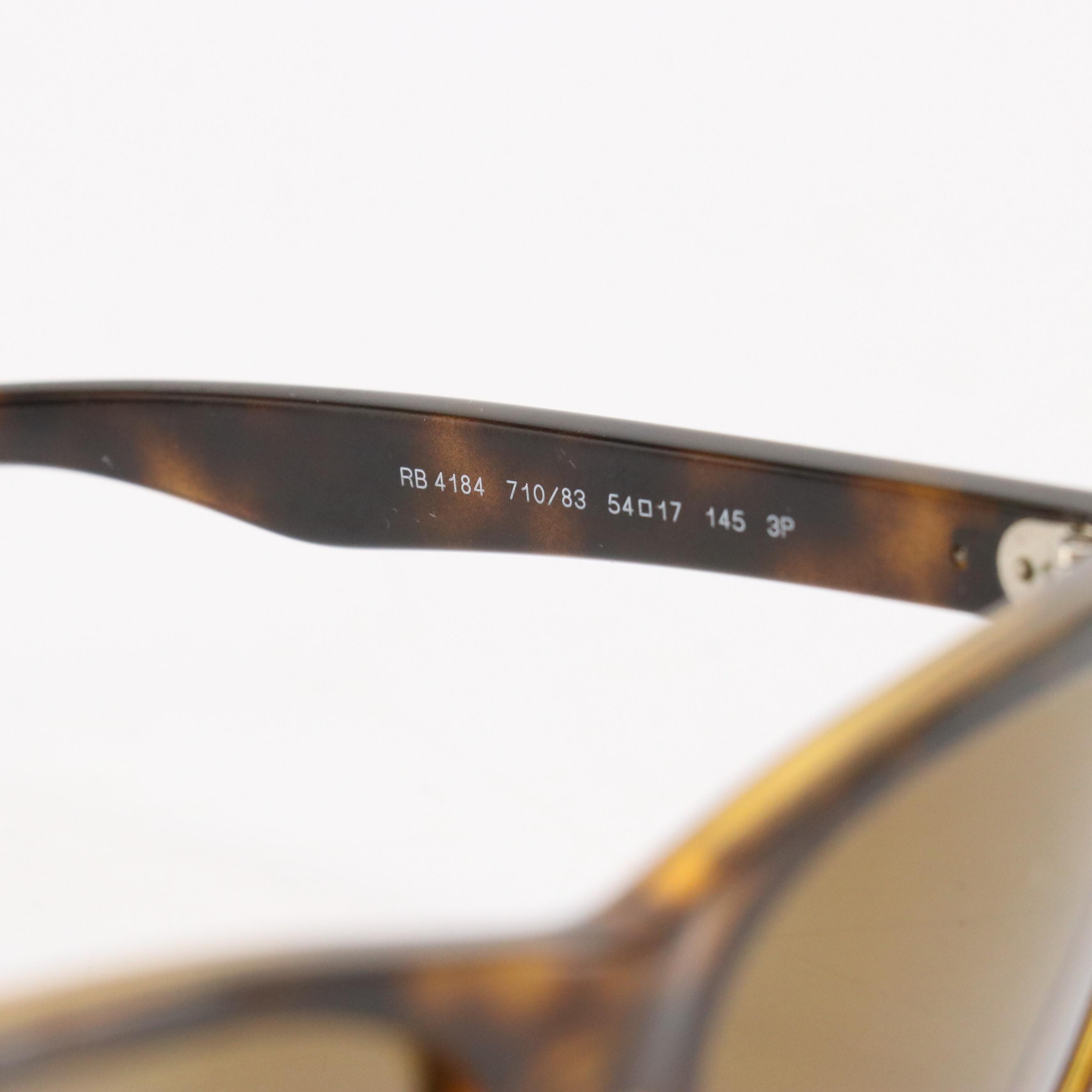 Ray-Ban RB 4184 710/83 Polarized Square Havana Sunglasses in Case