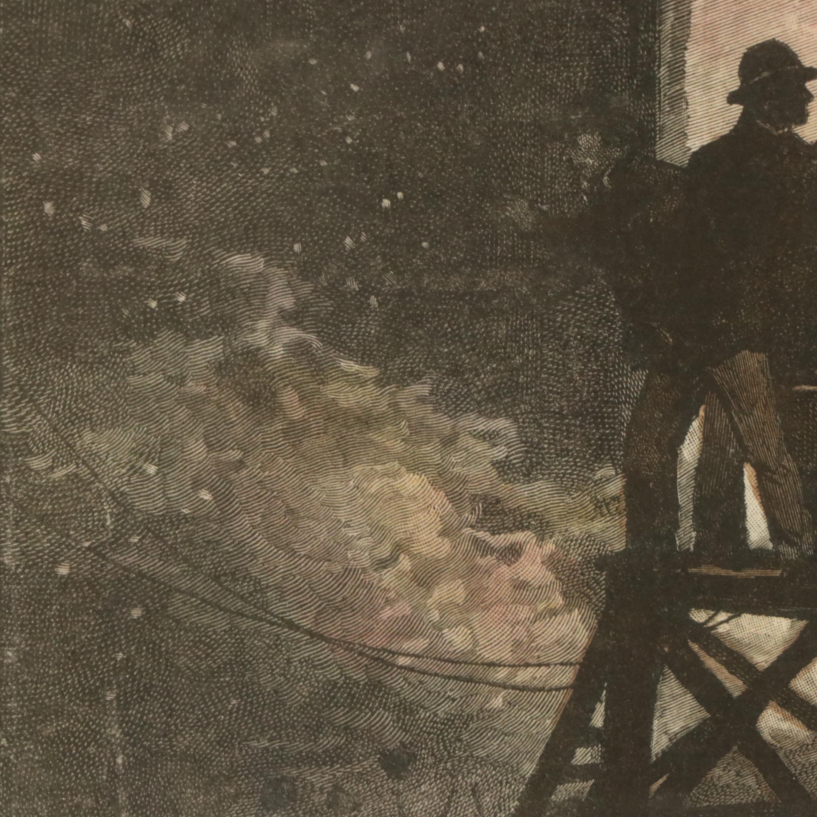 After Joseph Becker Hand-Colored Engraving of Ohio Election Scene, 1884