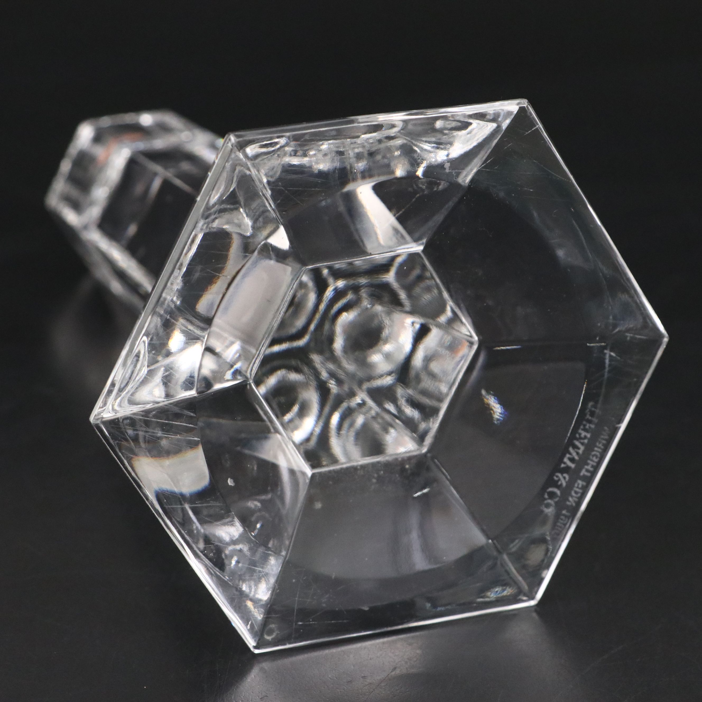 Tiffany & Co. "Frank Lloyd Wright" Crystal Candlestick with Ceramic Gift Box