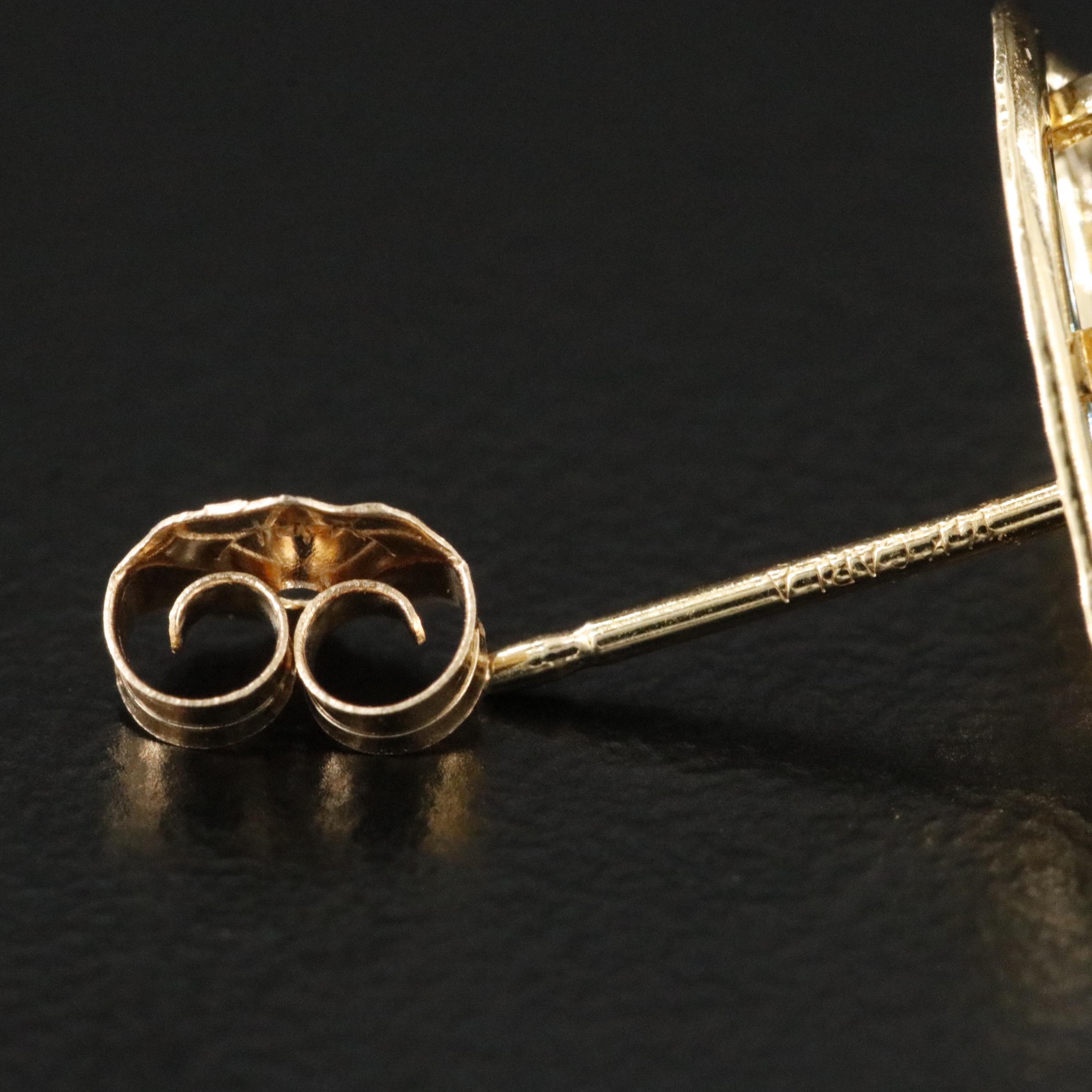 14K Swiss Blue Topaz and Diamond Earrings