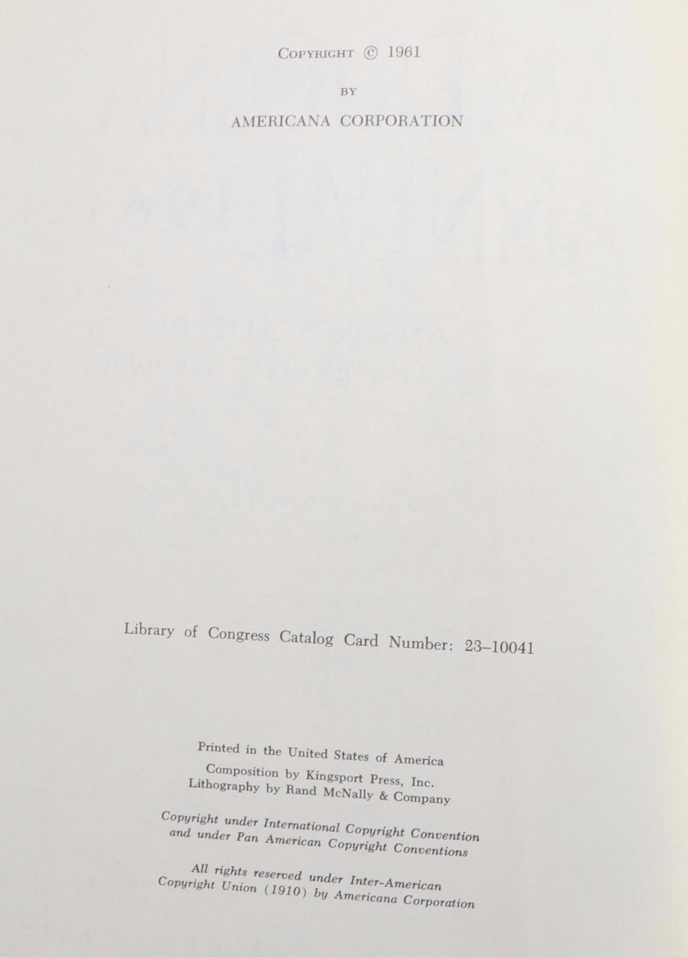 "The Americana Annual" Yearbook Series, 1961–1973