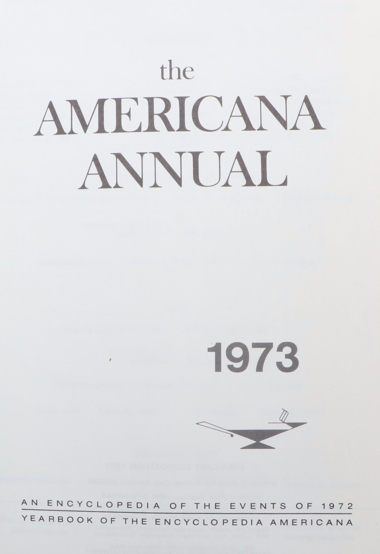 "The Americana Annual" Yearbook Series, 1961–1973