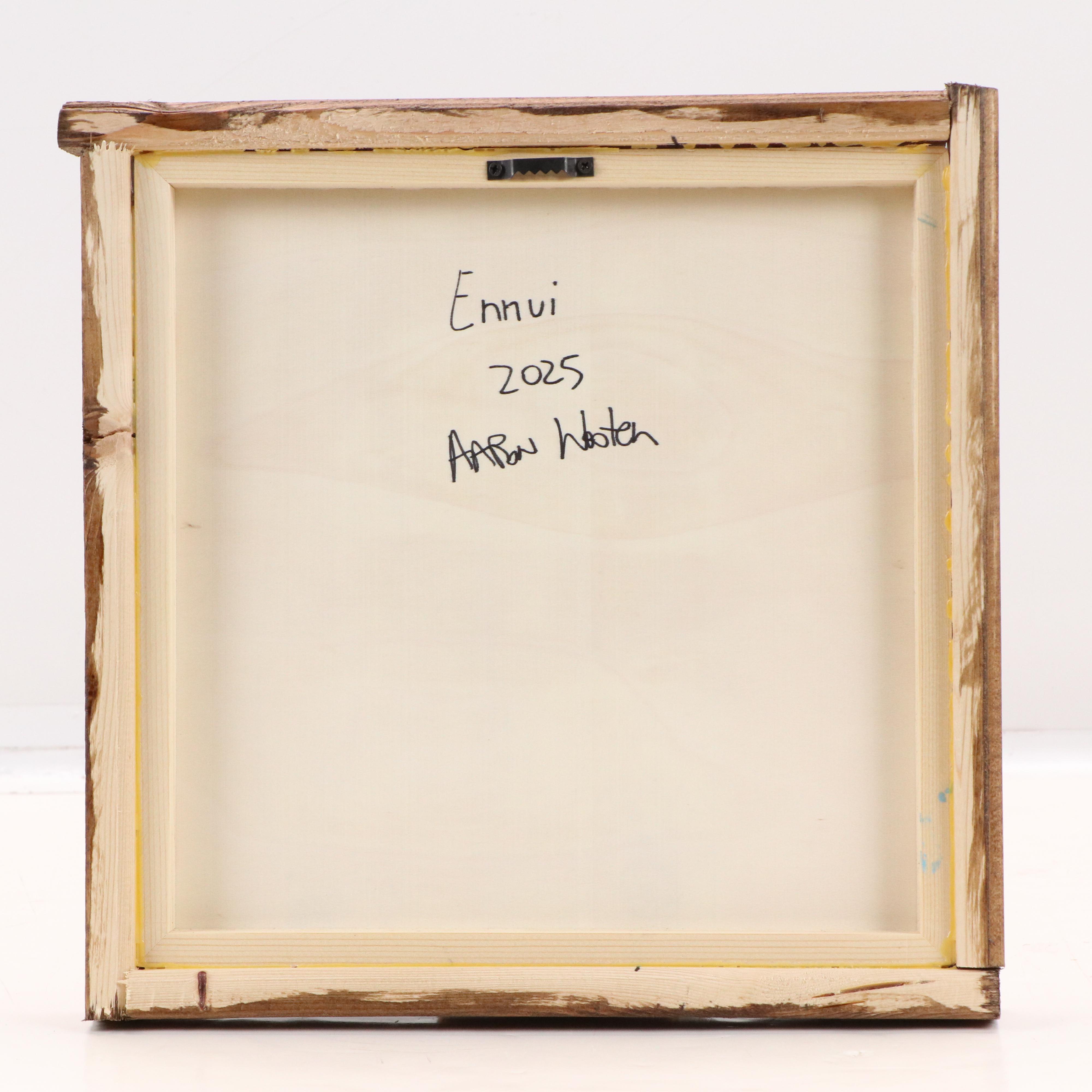 Aaron Wooten Dimensional Cityscape Mixed Media Painting "Ennui," 2025