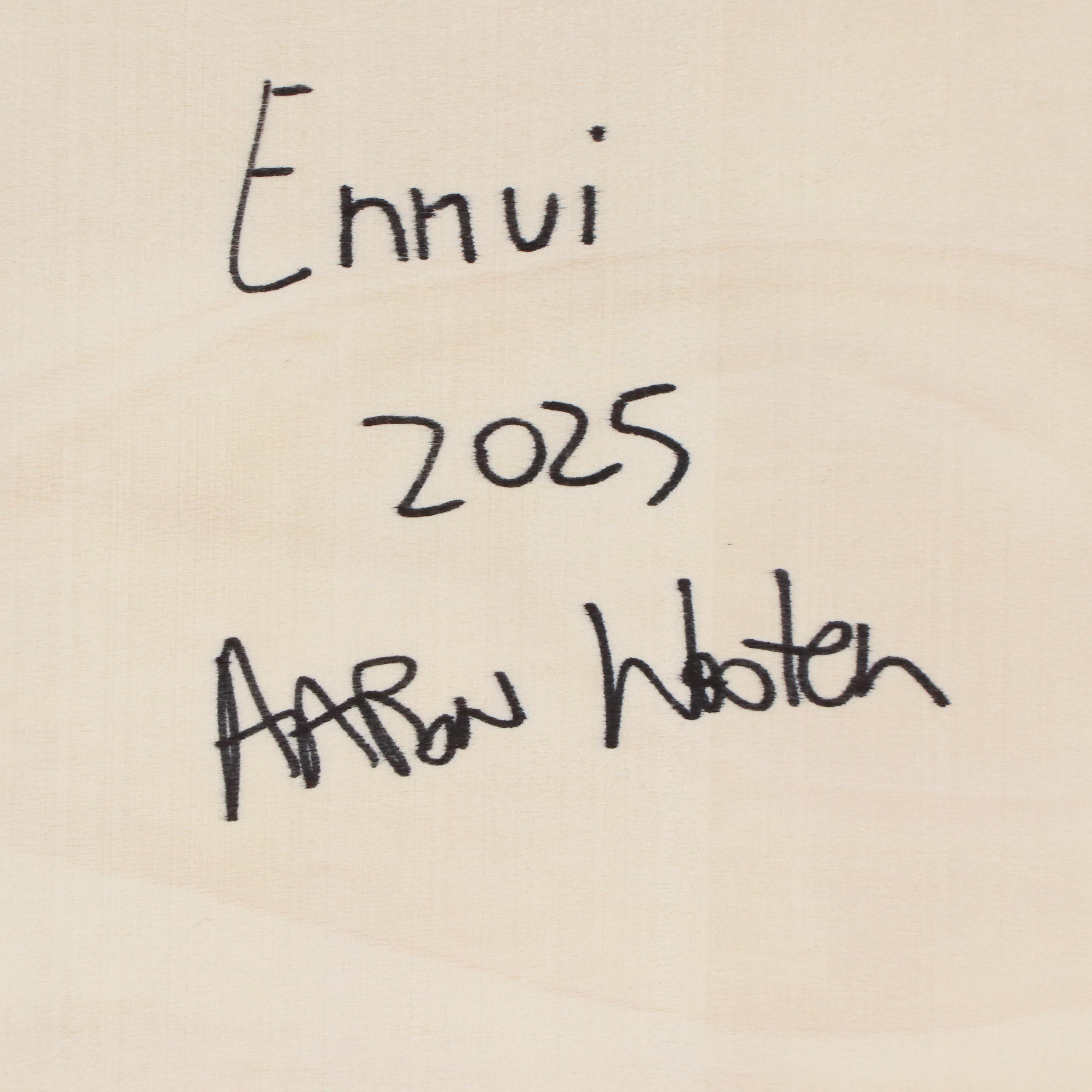 Aaron Wooten Dimensional Cityscape Mixed Media Painting "Ennui," 2025