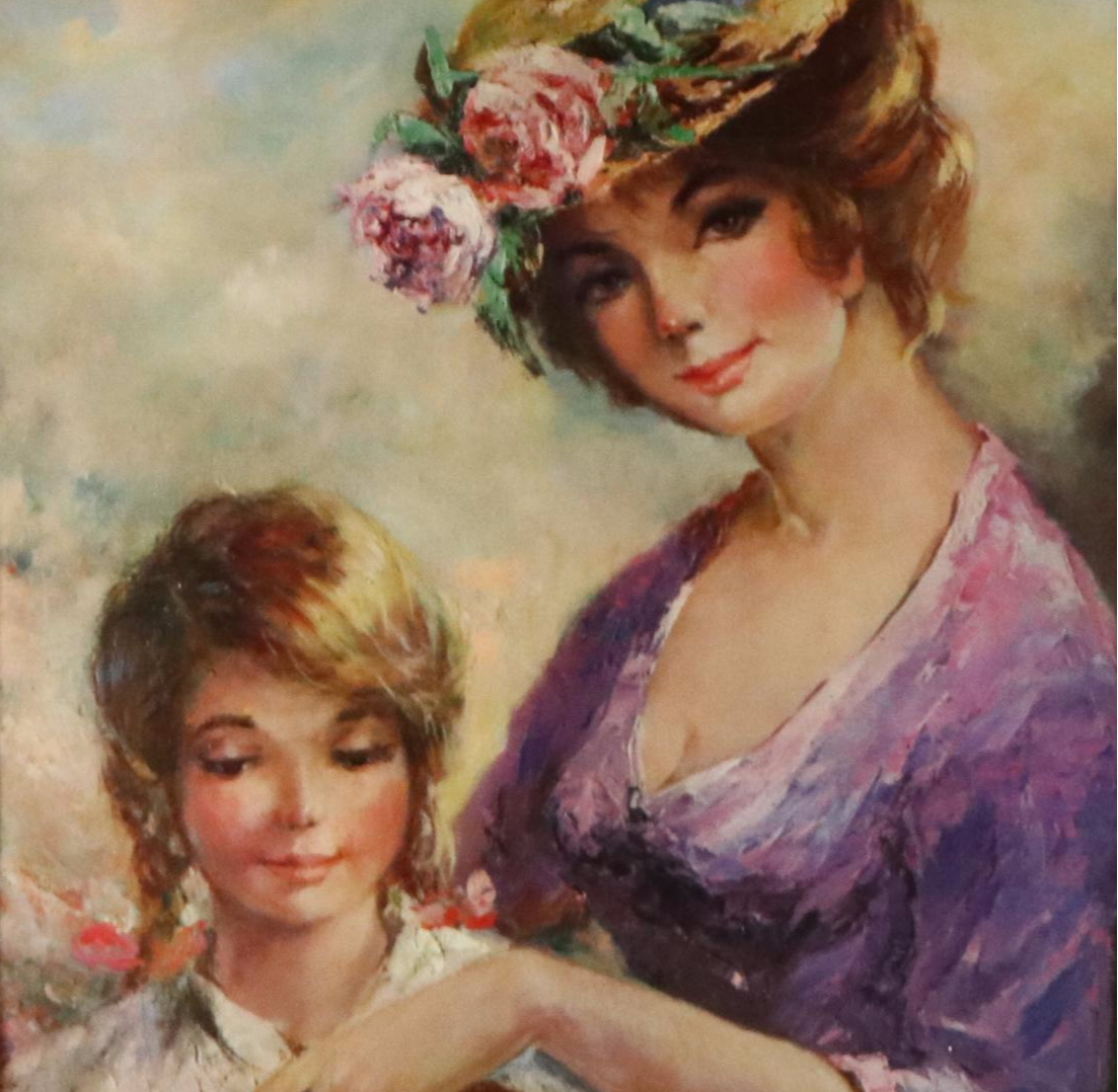 After Americo Makk Offset Lithographs of Mothers with Daughters