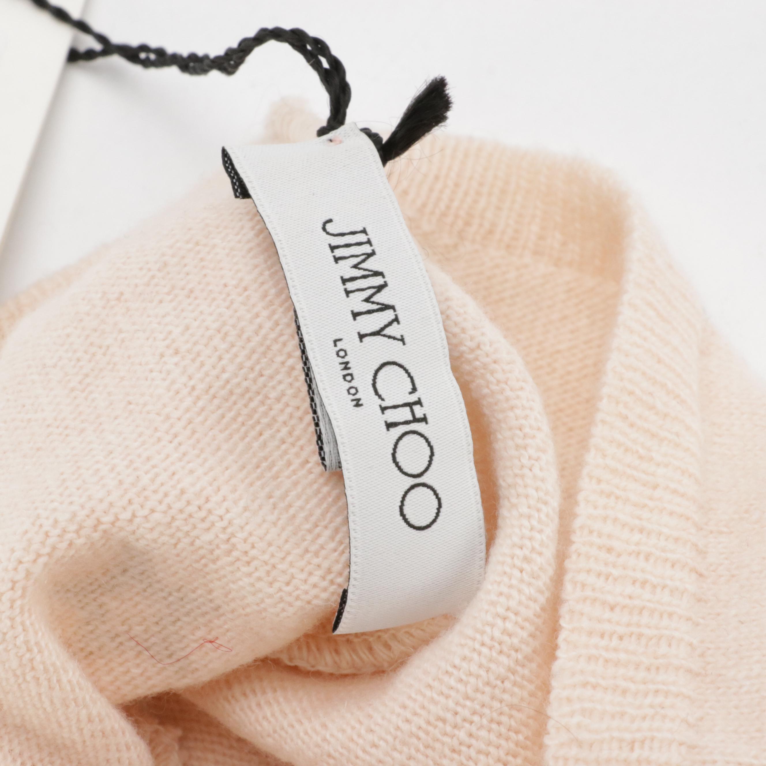 Jimmy Choo Glitter Star Wool Blend Knit Beanie with Tag