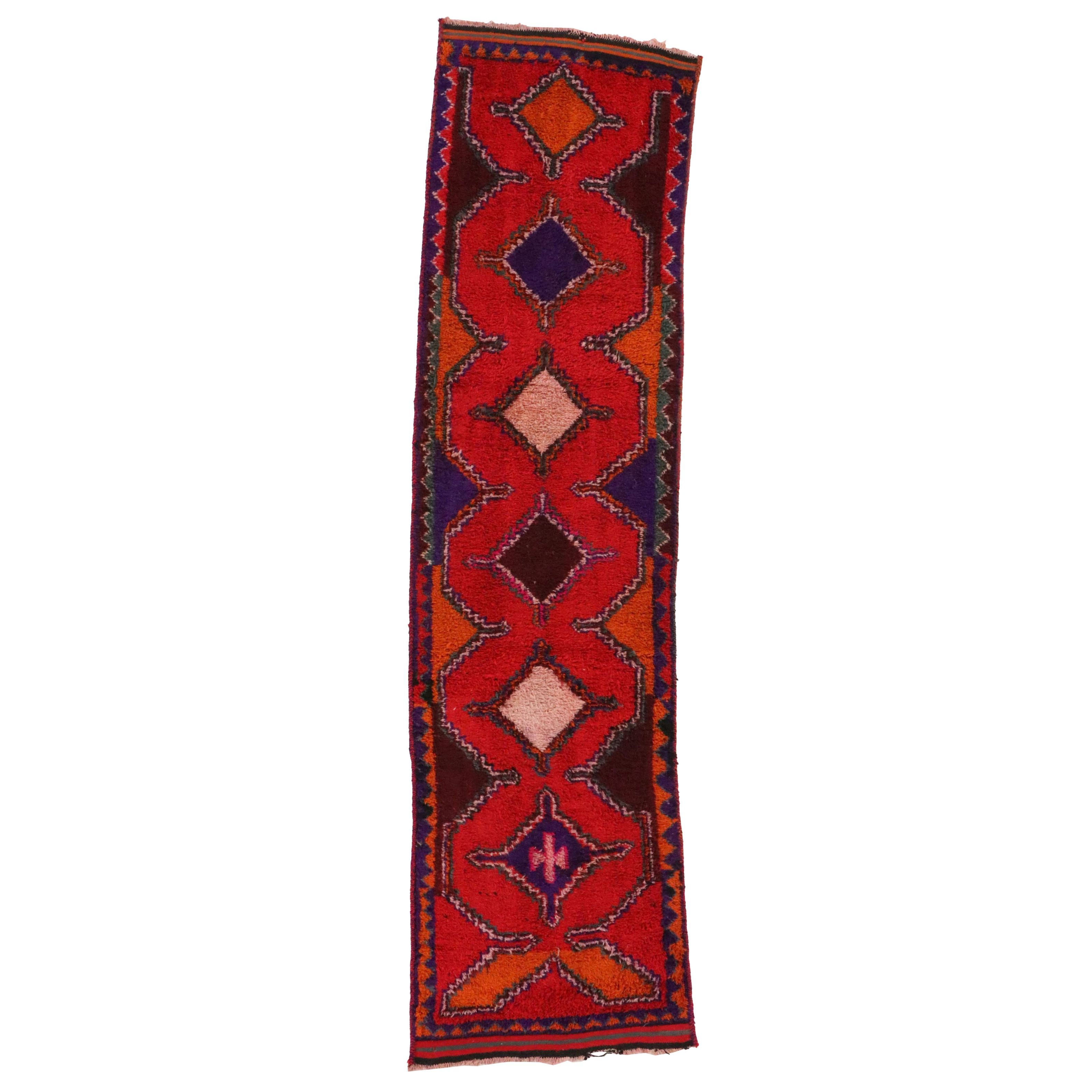 3'4 x 13'2 Hand-Knotted Turkish Village Long Rug