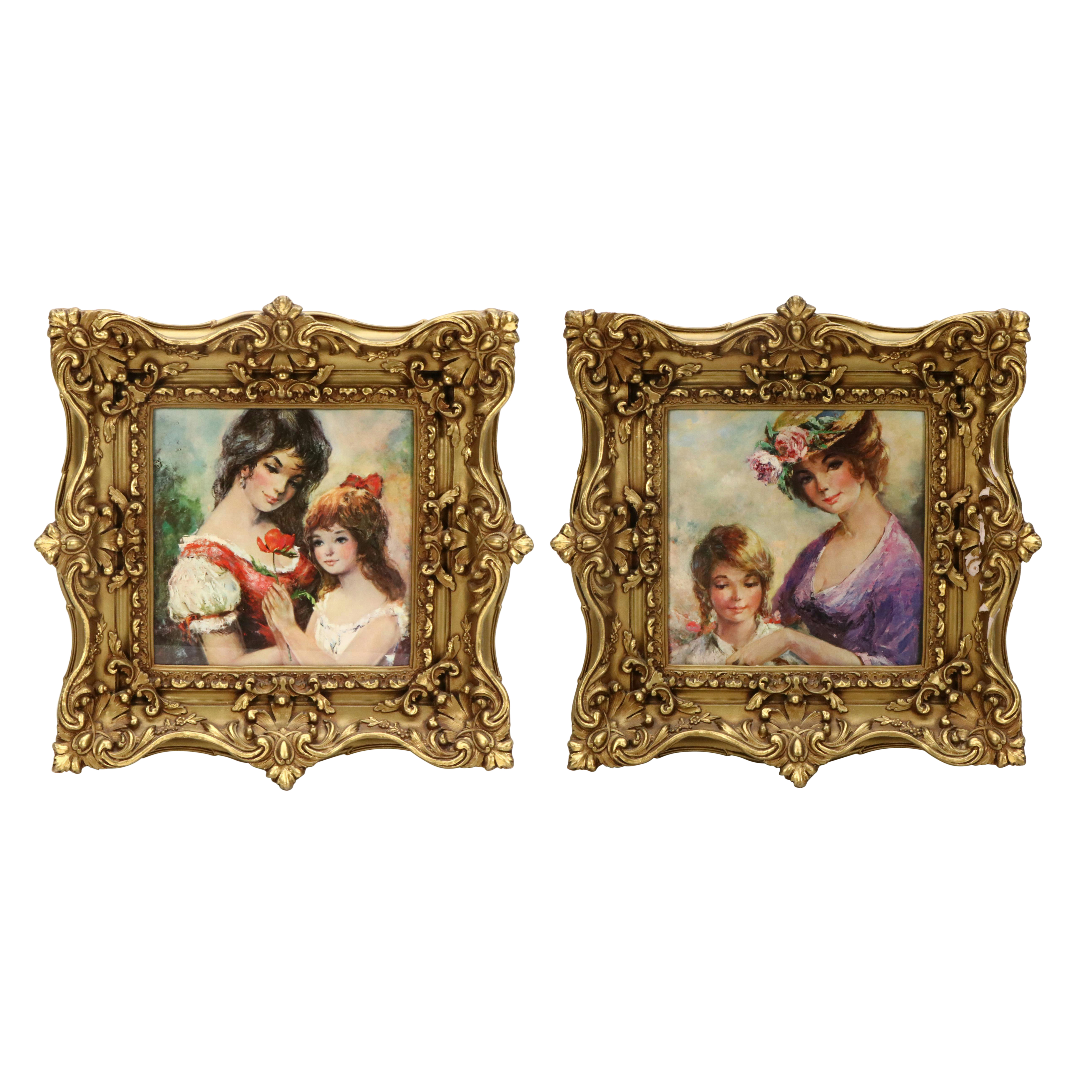 After Americo Makk Offset Lithographs of Mothers with Daughters