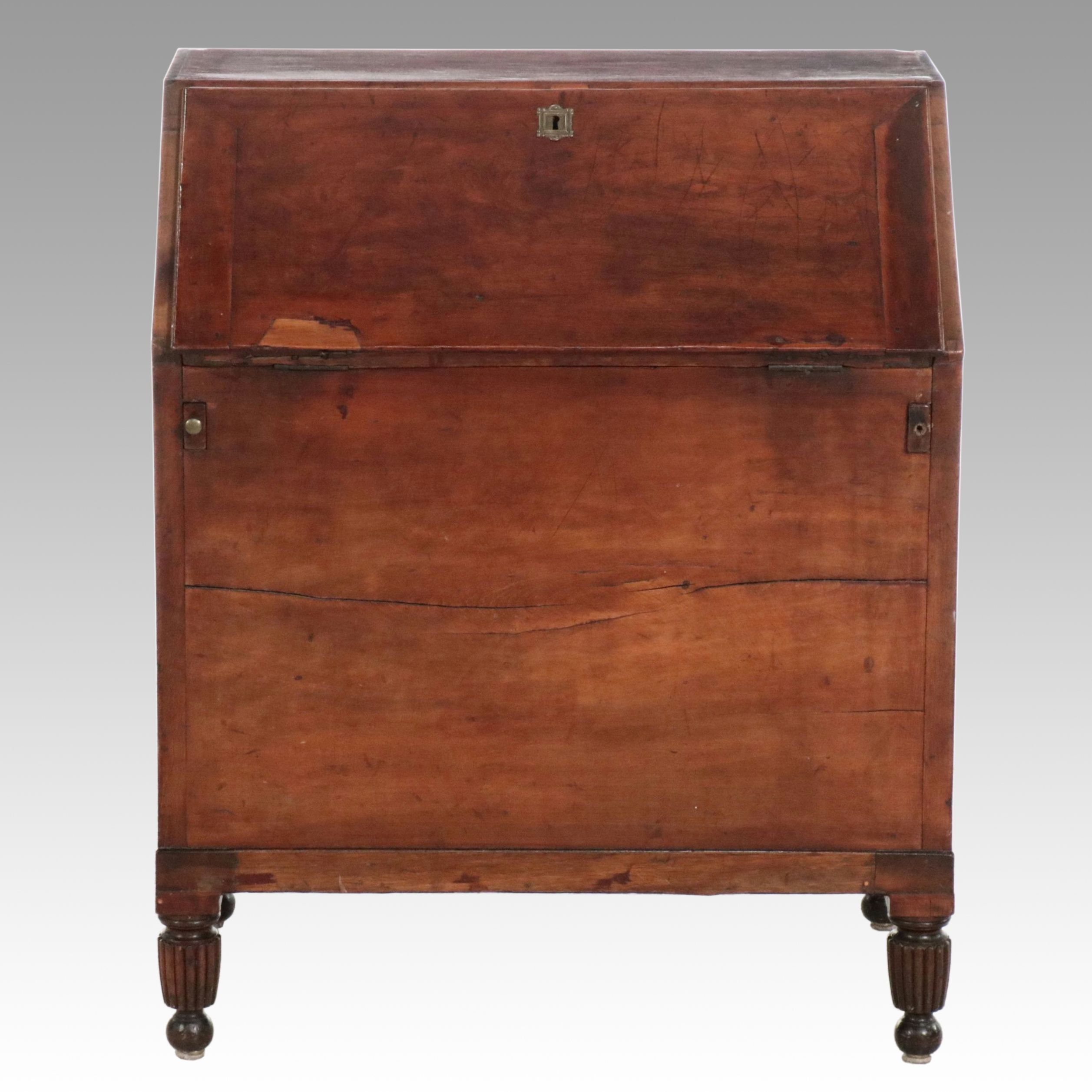 Kentucky Cherry Slant-Front Sugar Desk, Early 19th Century