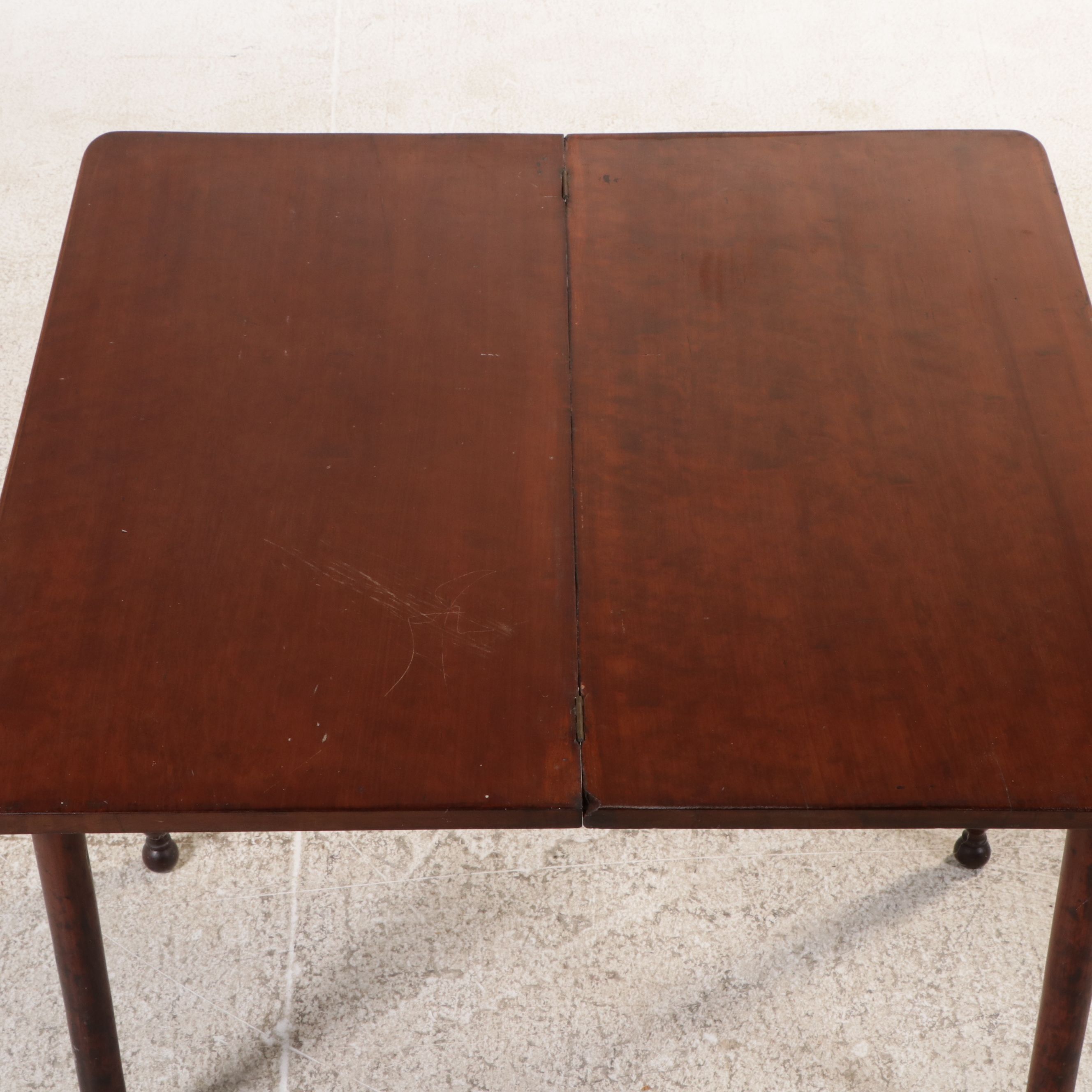 American Late Federal Cherry Card Table, Early 19th Century