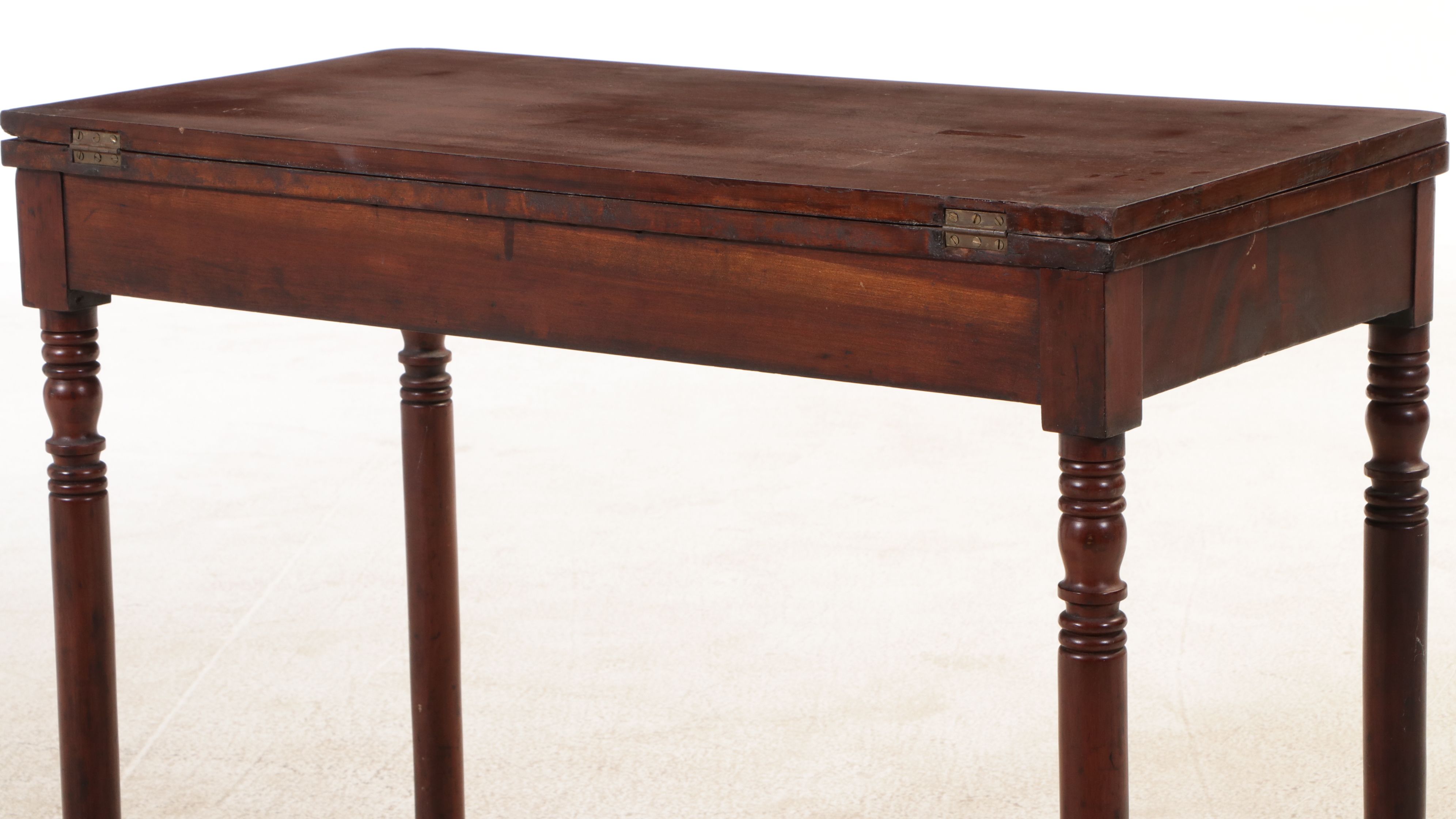 American Late Federal Cherry Card Table, Early 19th Century