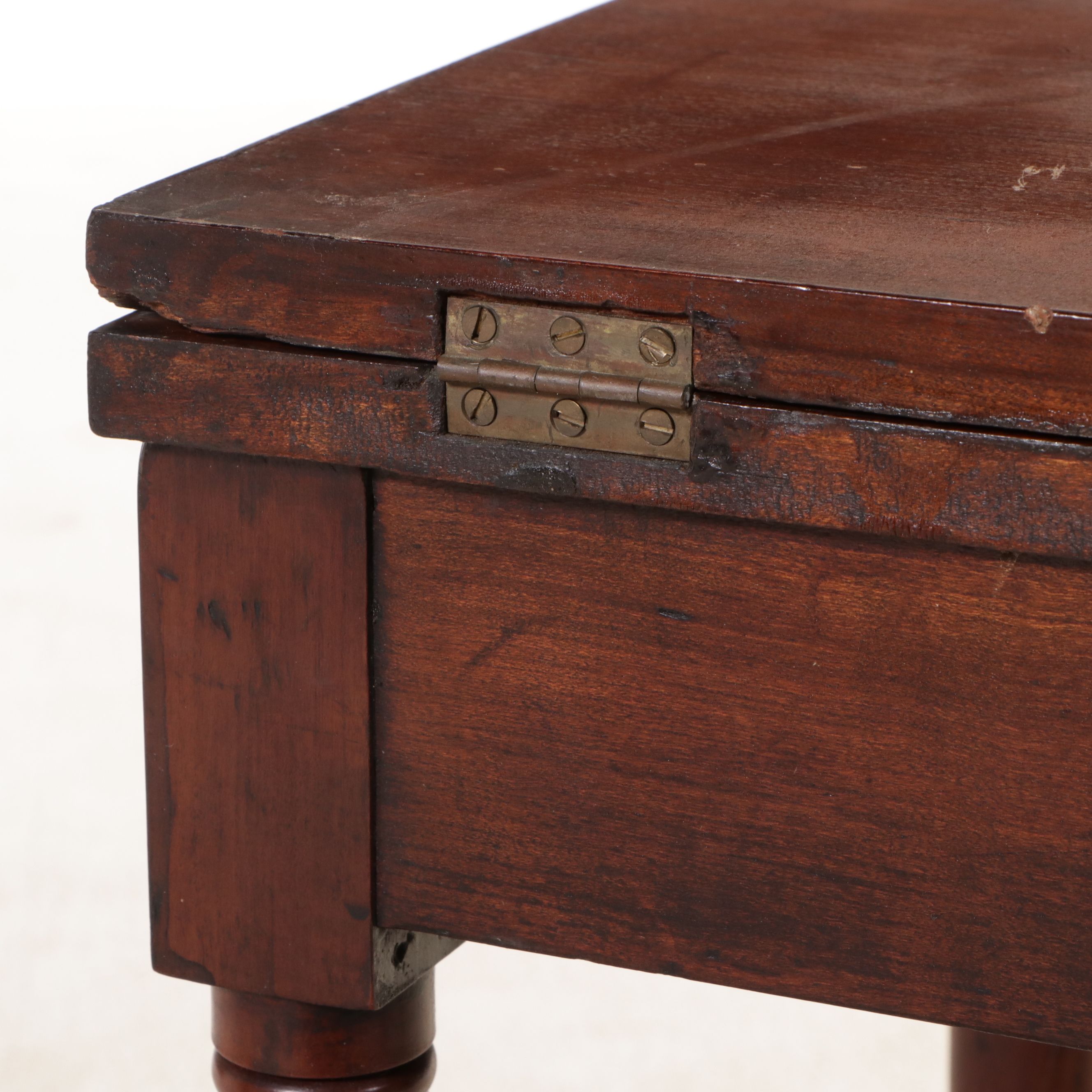 American Late Federal Cherry Card Table, Early 19th Century