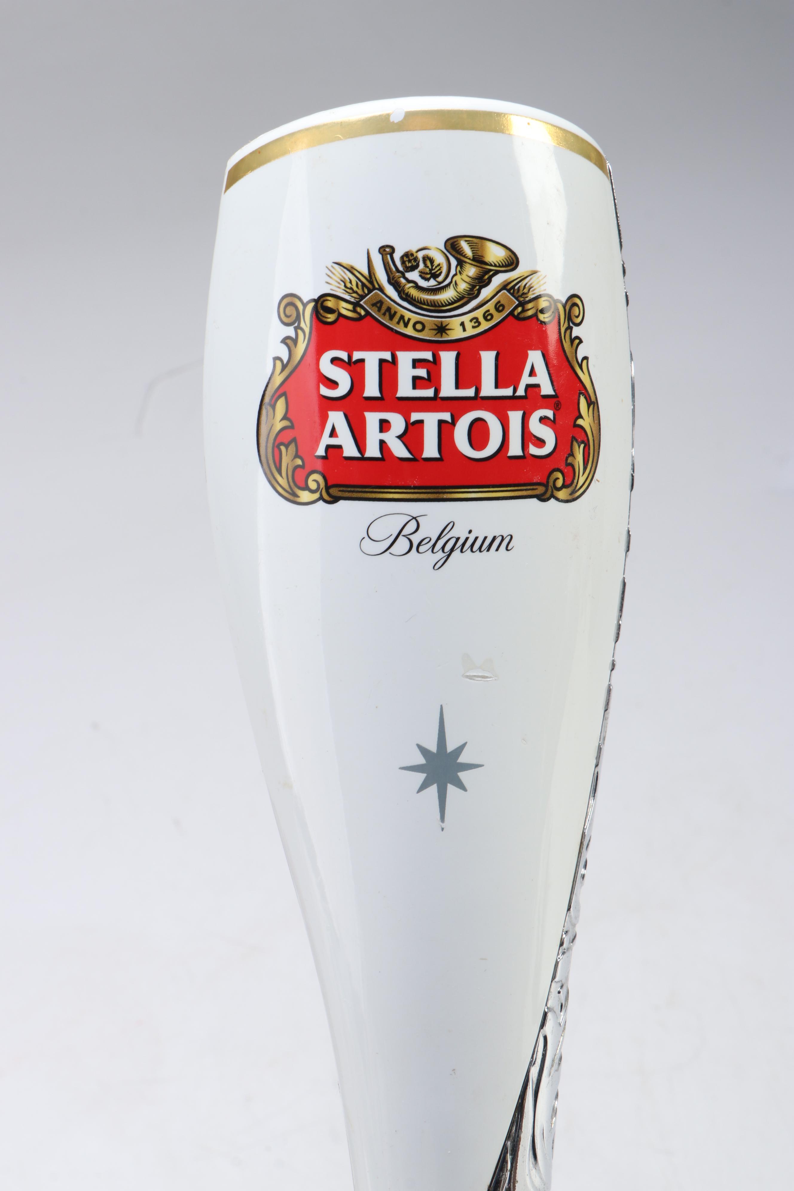 Stella Artois, Kronenbourg, and De Koninck Beer Tap Handles