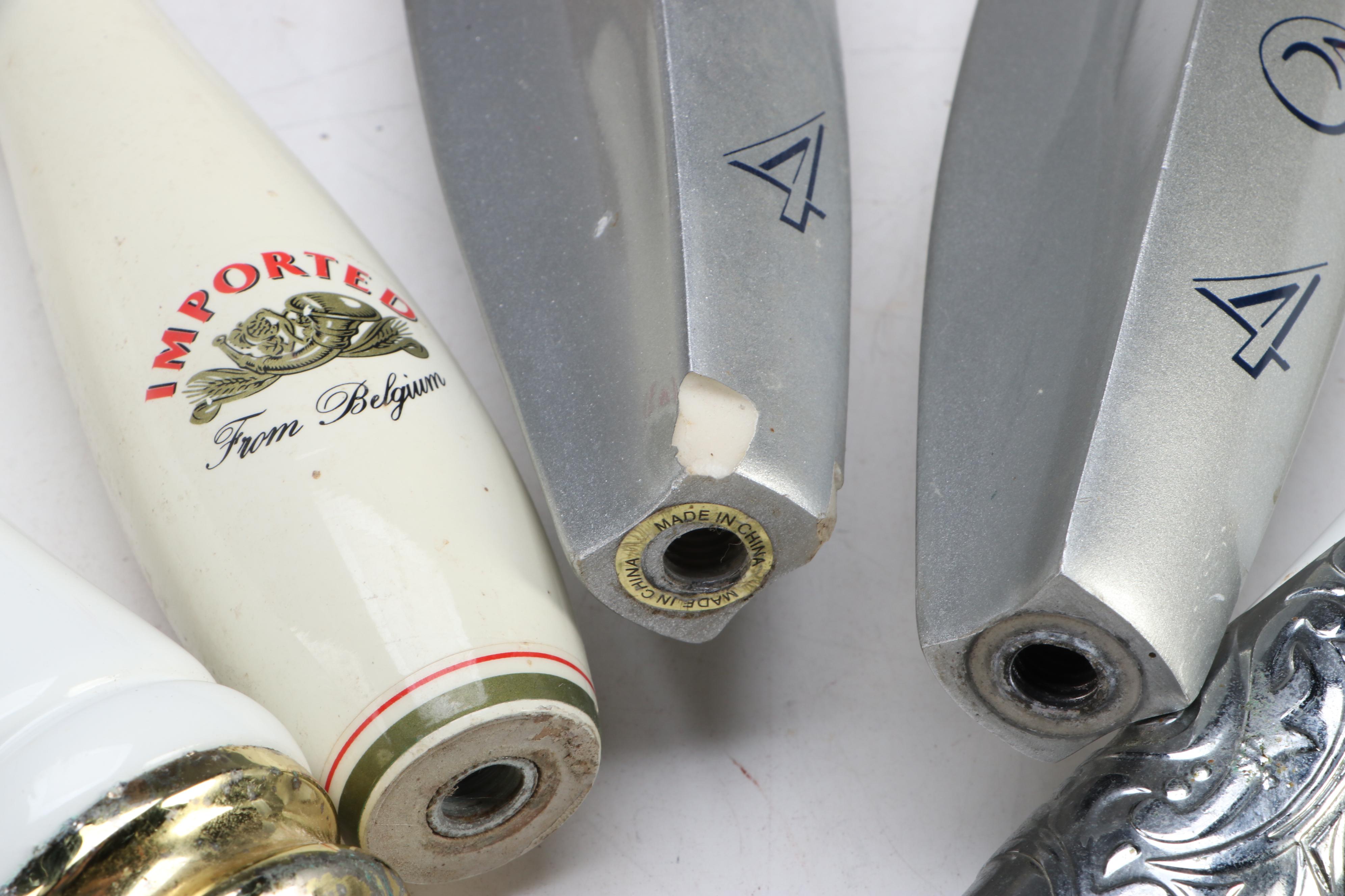 Stella Artois, Kronenbourg, and De Koninck Beer Tap Handles