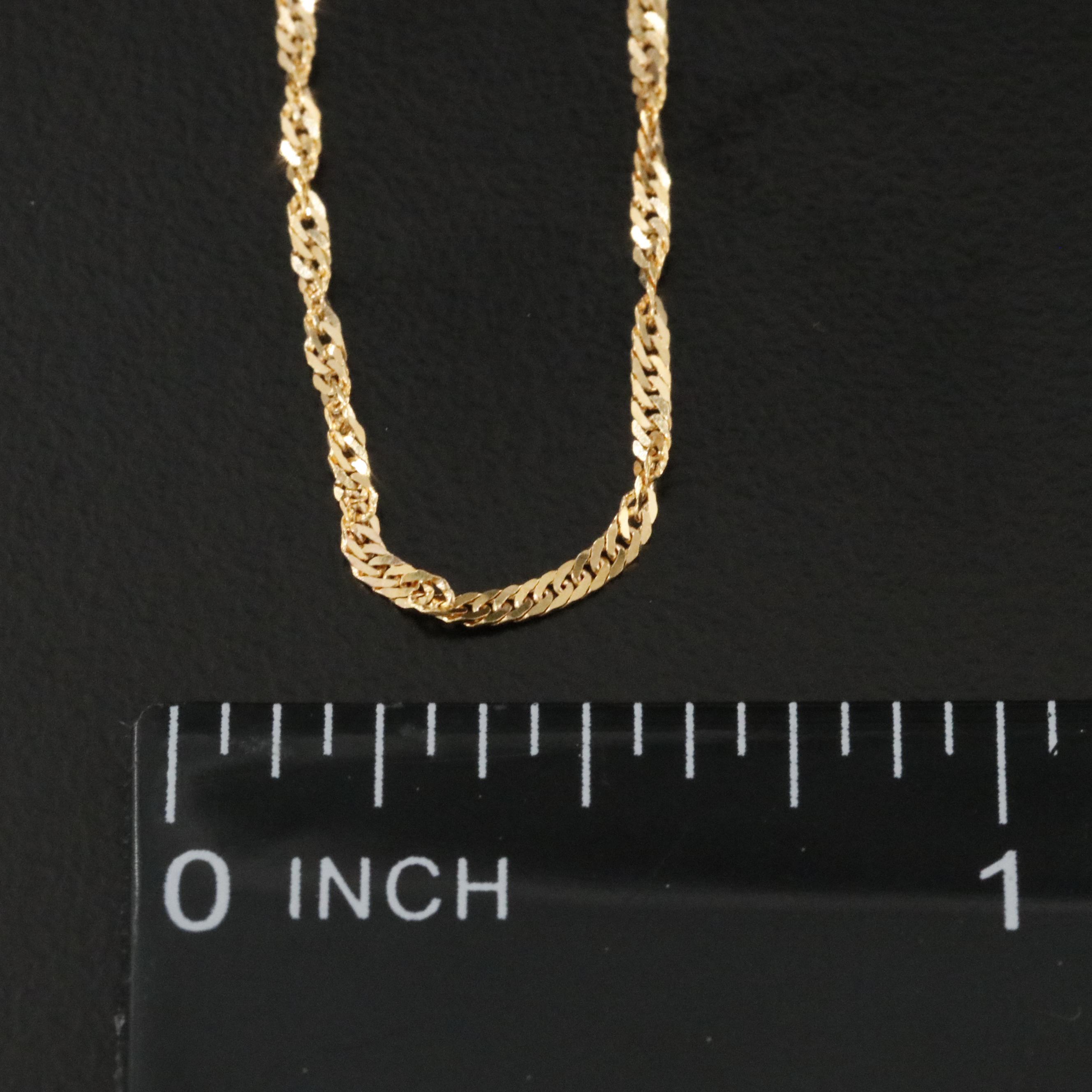 14K Singapore Chain Necklace