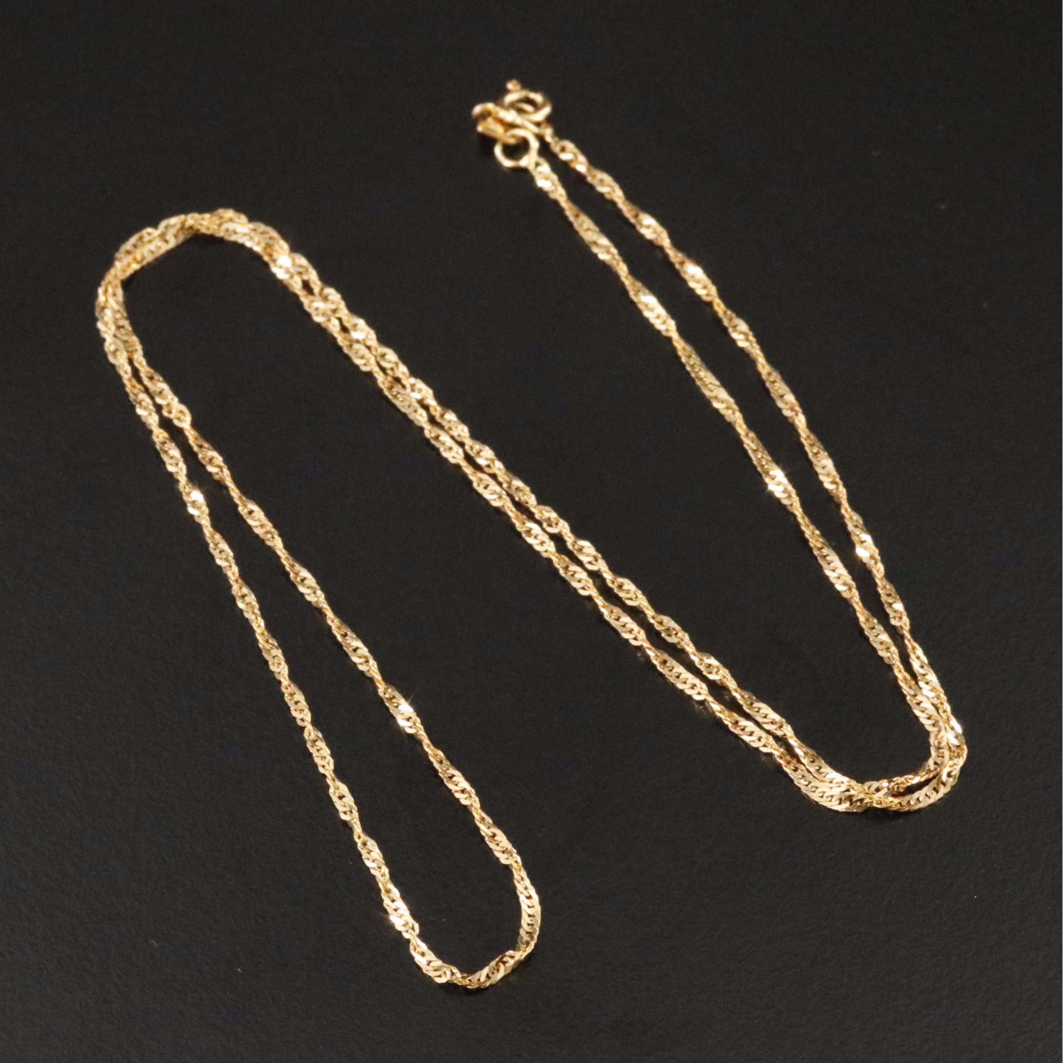 14K Singapore Chain Necklace
