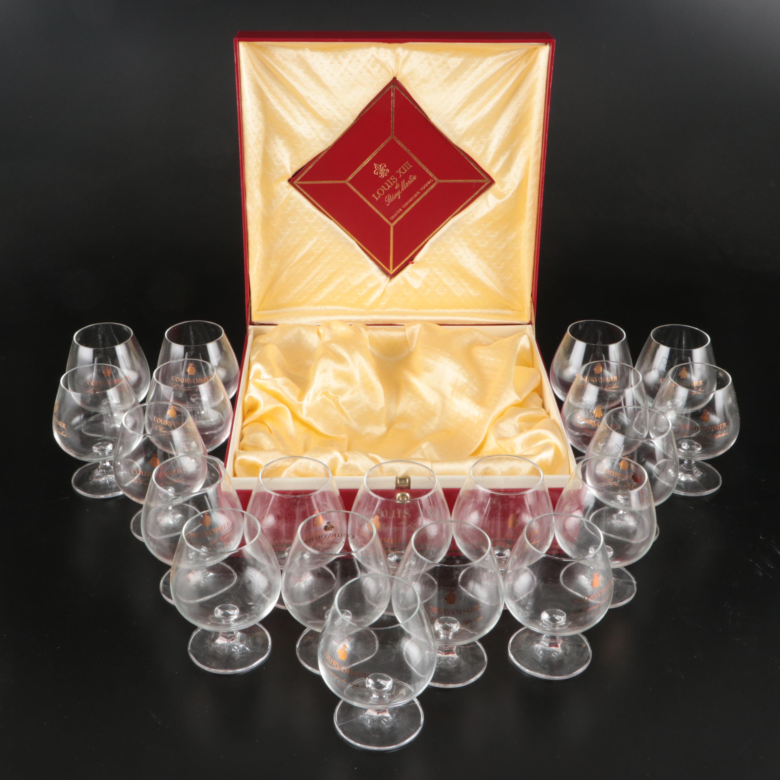 Rémy Martin Louis XIII Cognac Display Box with Courvoisier Brandy Snifters
