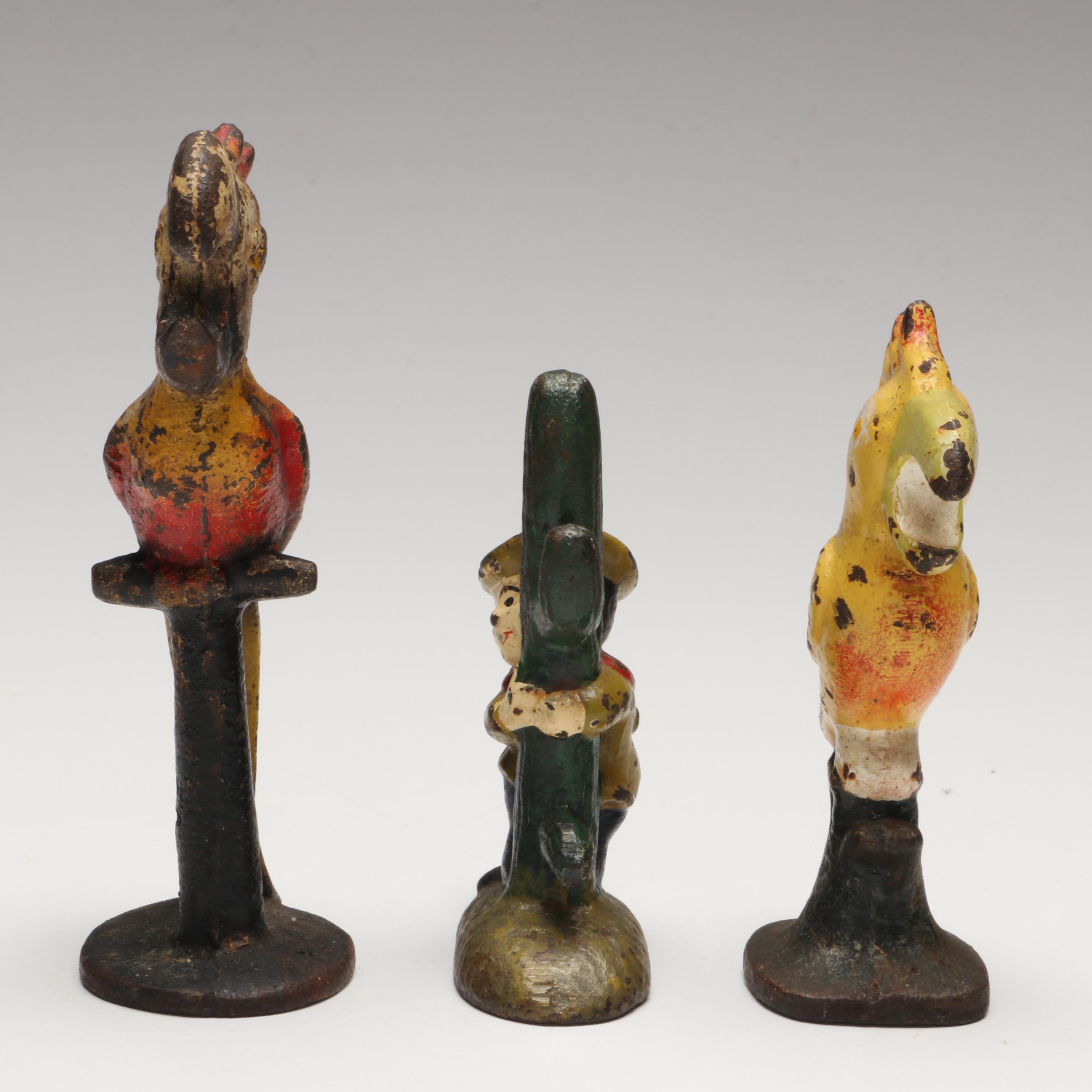 Cast Iron Tropical Bird Bottle Openers with Blown Stir Sticks and More Bar Tools