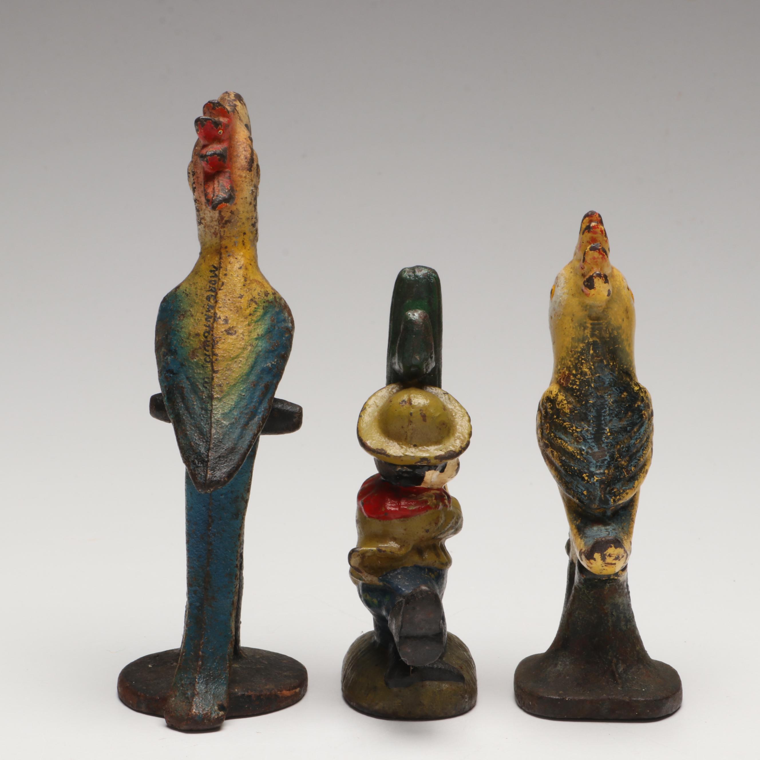 Cast Iron Tropical Bird Bottle Openers with Blown Stir Sticks and More Bar Tools