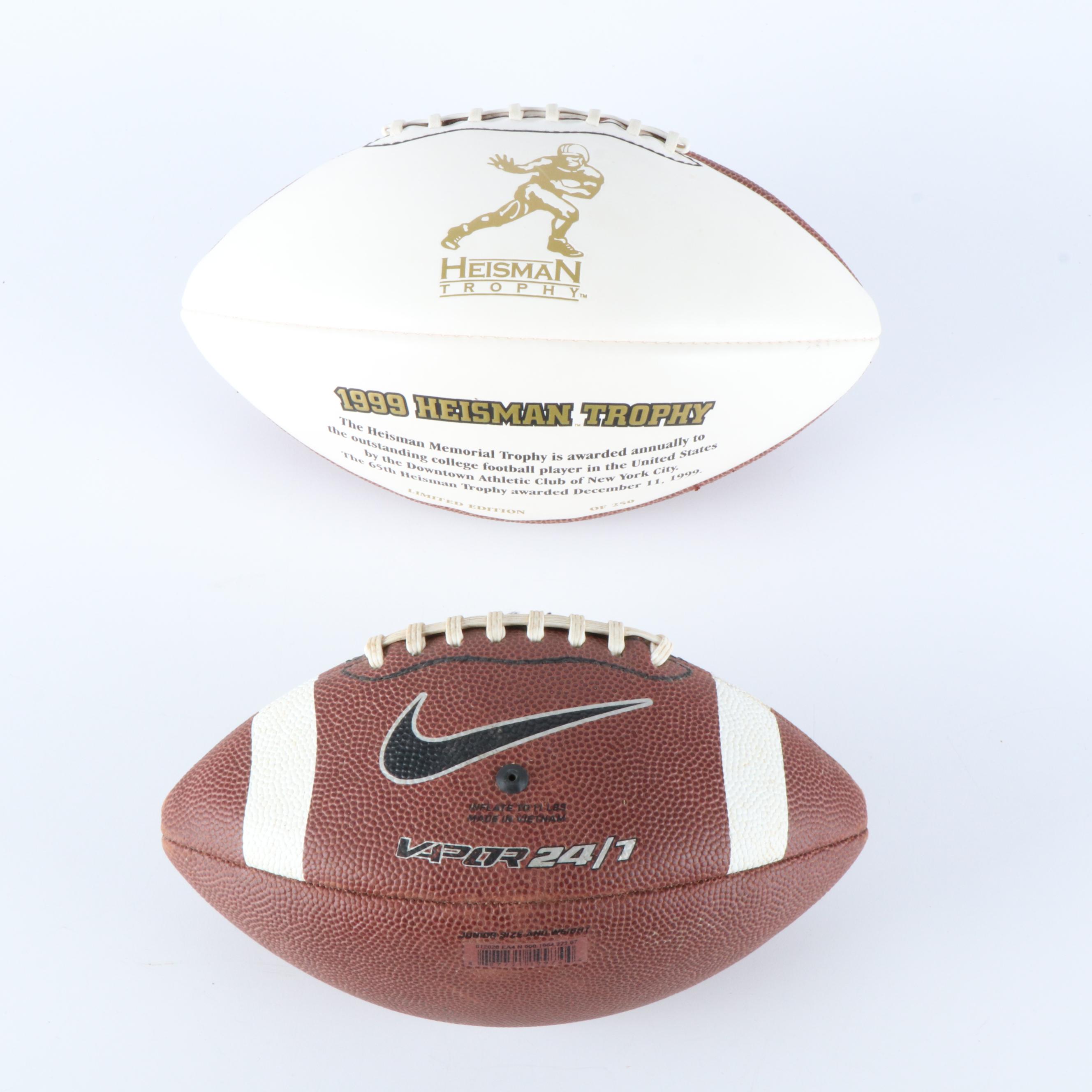 Sports Action Figures, Two Footballs and Trading Cards