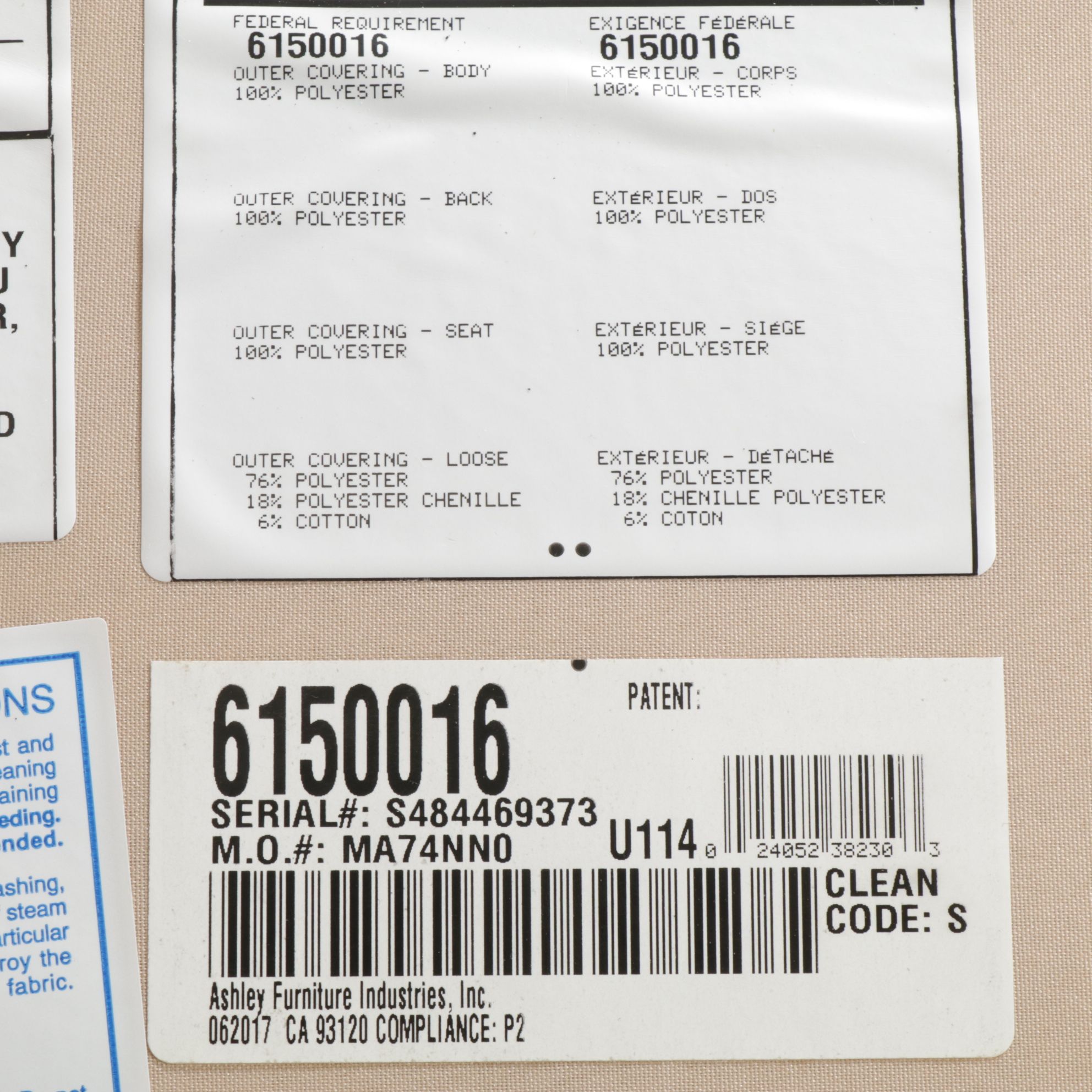 Ashley Furniture Two-Part Sectional Sofa