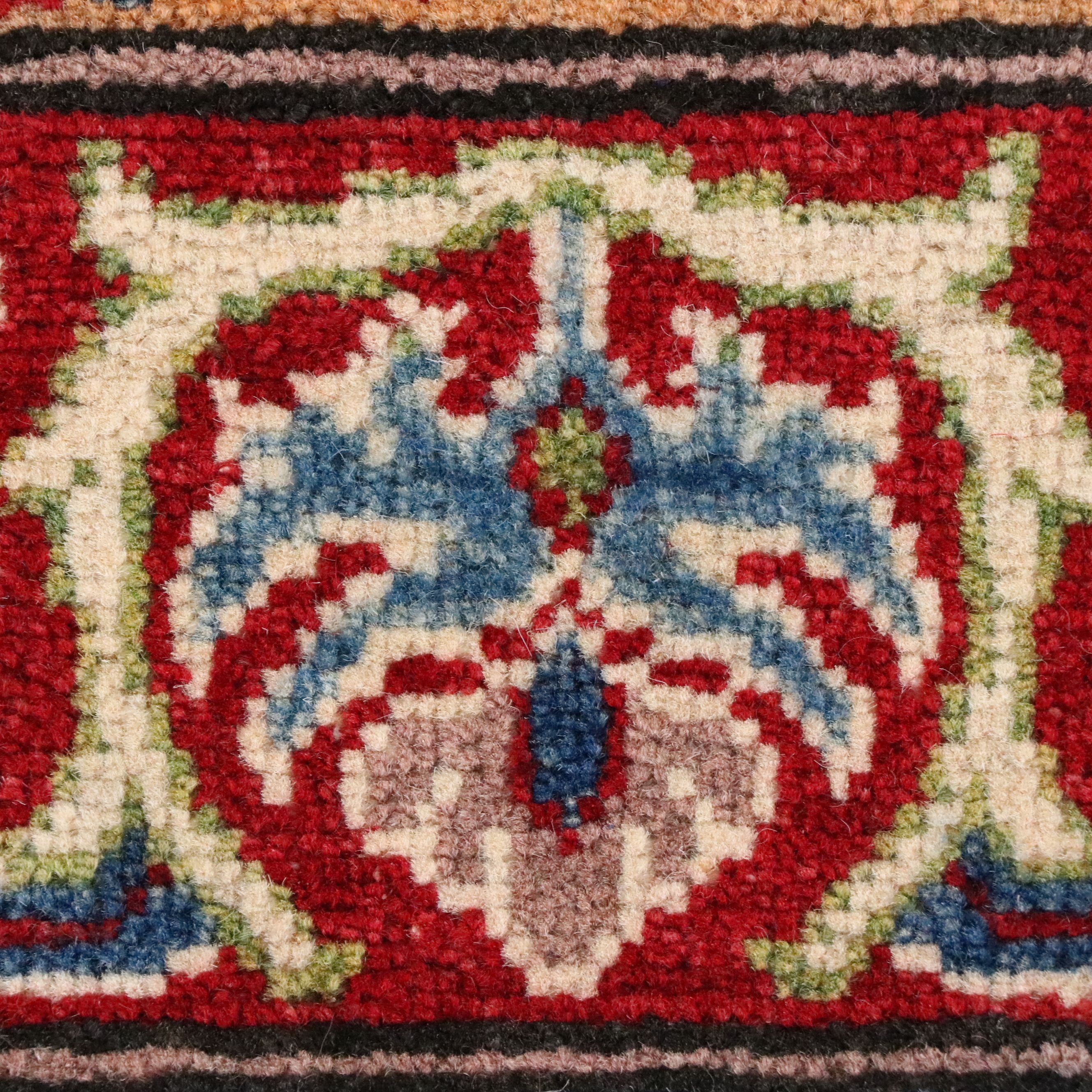 2'7 x 4'2 Hand-Knotted Afghan Kazak Accent Rug