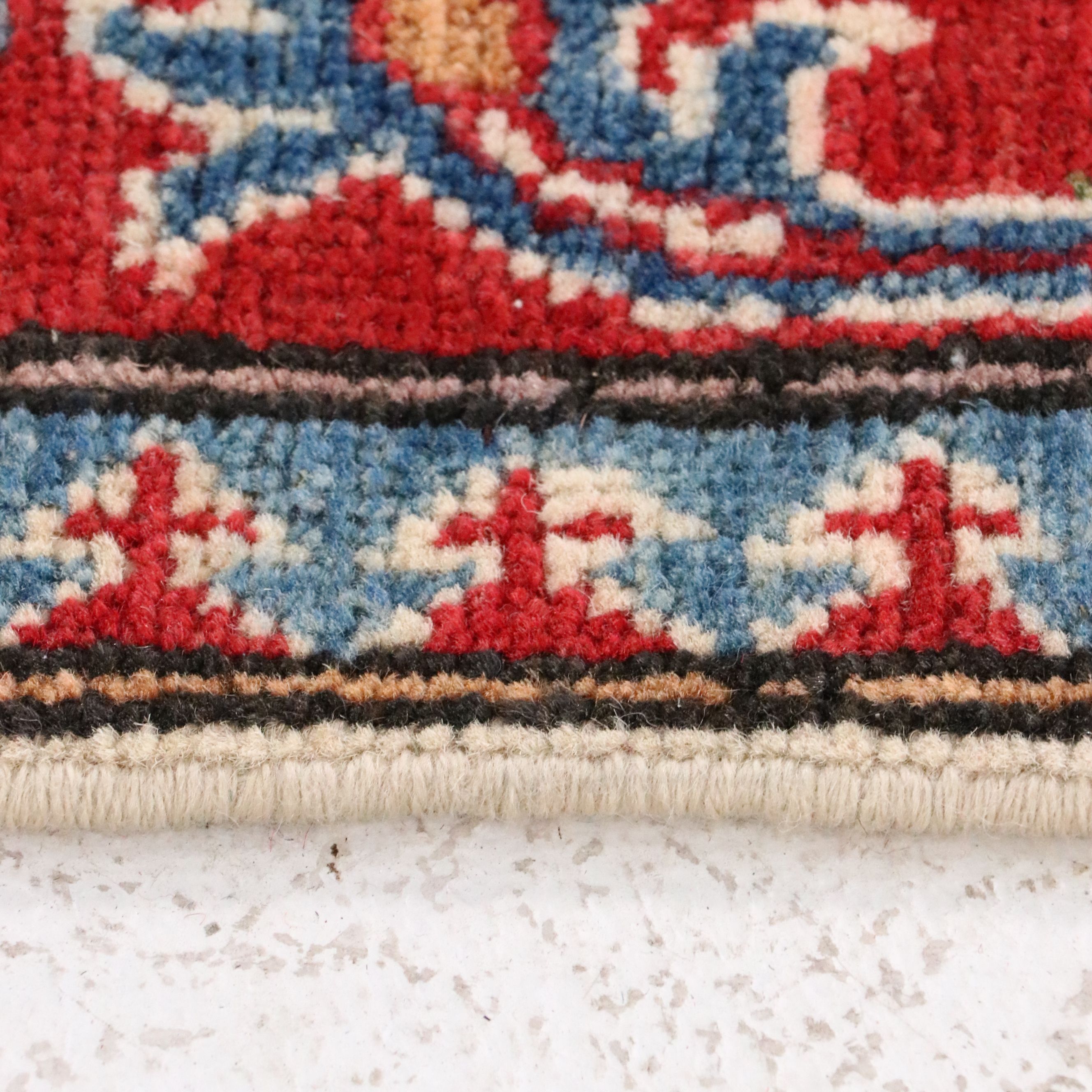 2'7 x 4'2 Hand-Knotted Afghan Kazak Accent Rug