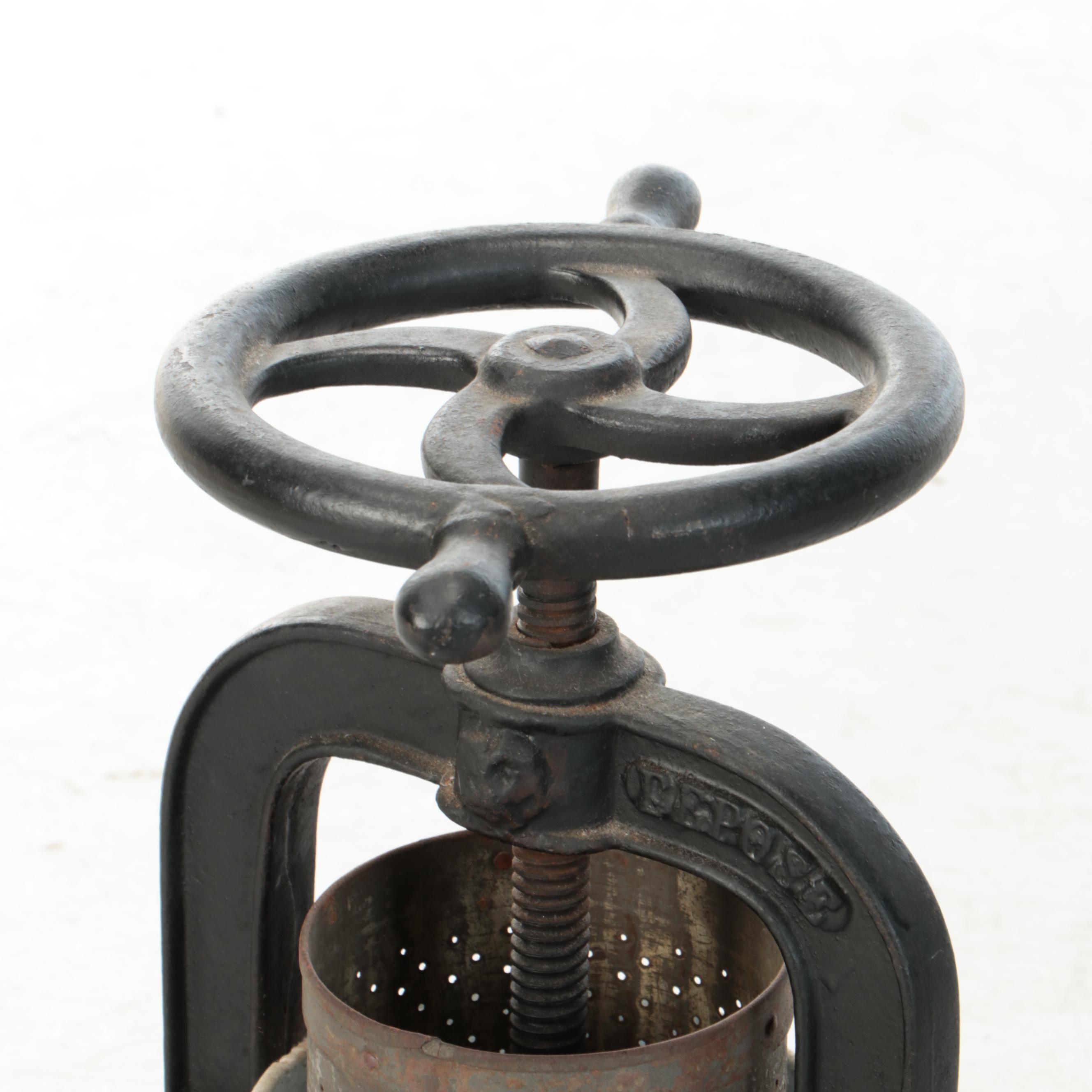 Footed Cast Iron Press