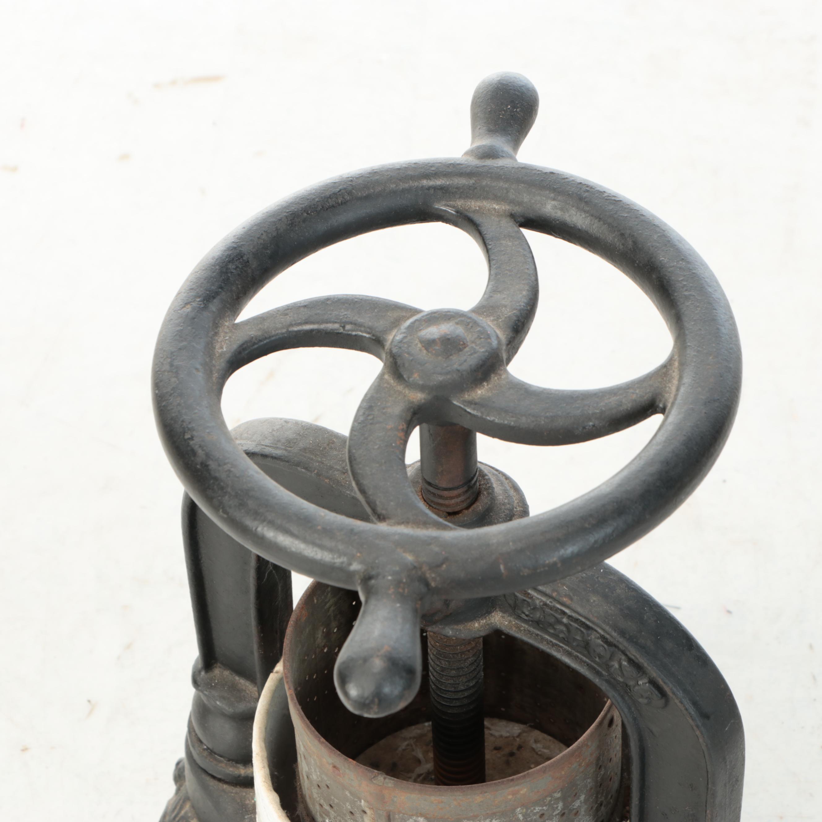 Footed Cast Iron Press