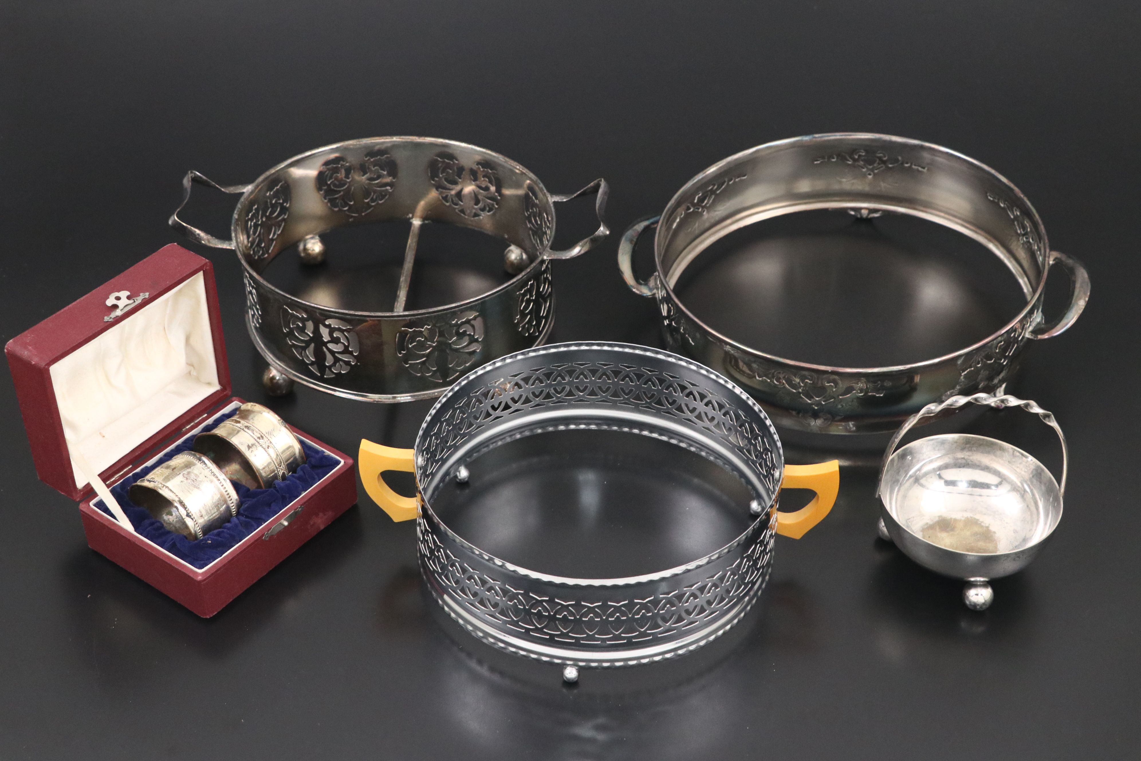 Leonard Silver Plate Compote, F.B. Rogers Ice Buket, and More Serveware