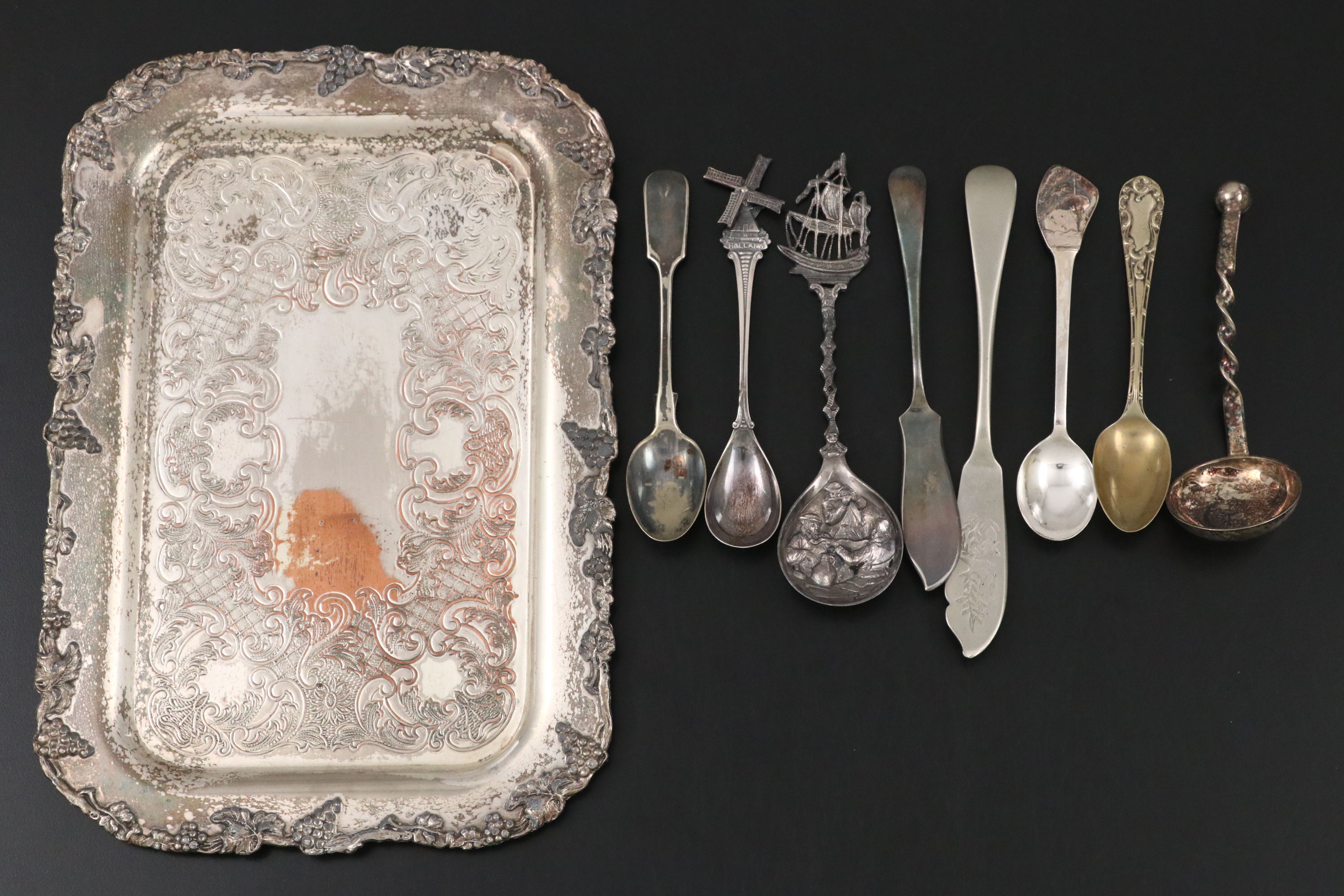 Leonard Silver Plate Compote, F.B. Rogers Ice Buket, and More Serveware