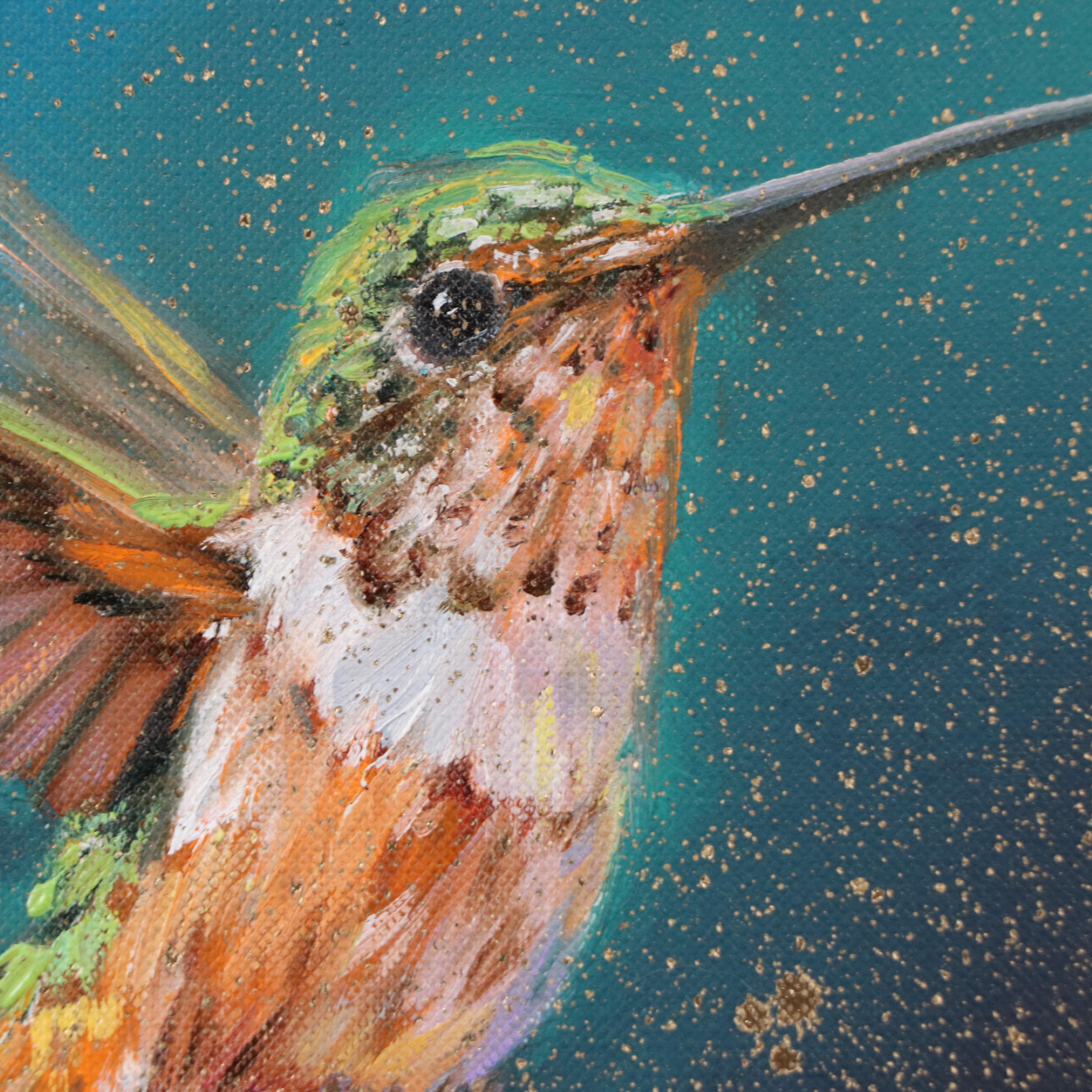 Inga Kovalenko Oil Painting of a Hummingbird, 2025