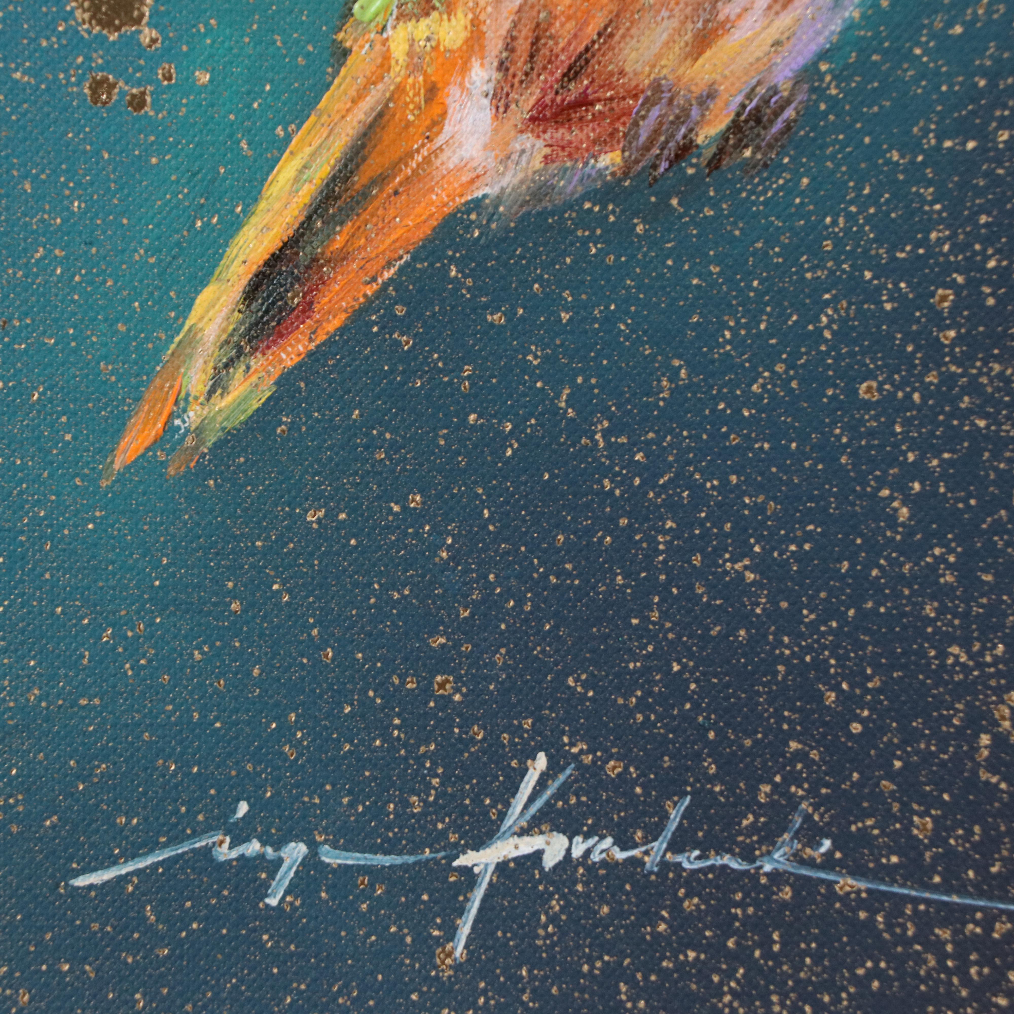 Inga Kovalenko Oil Painting of a Hummingbird, 2025