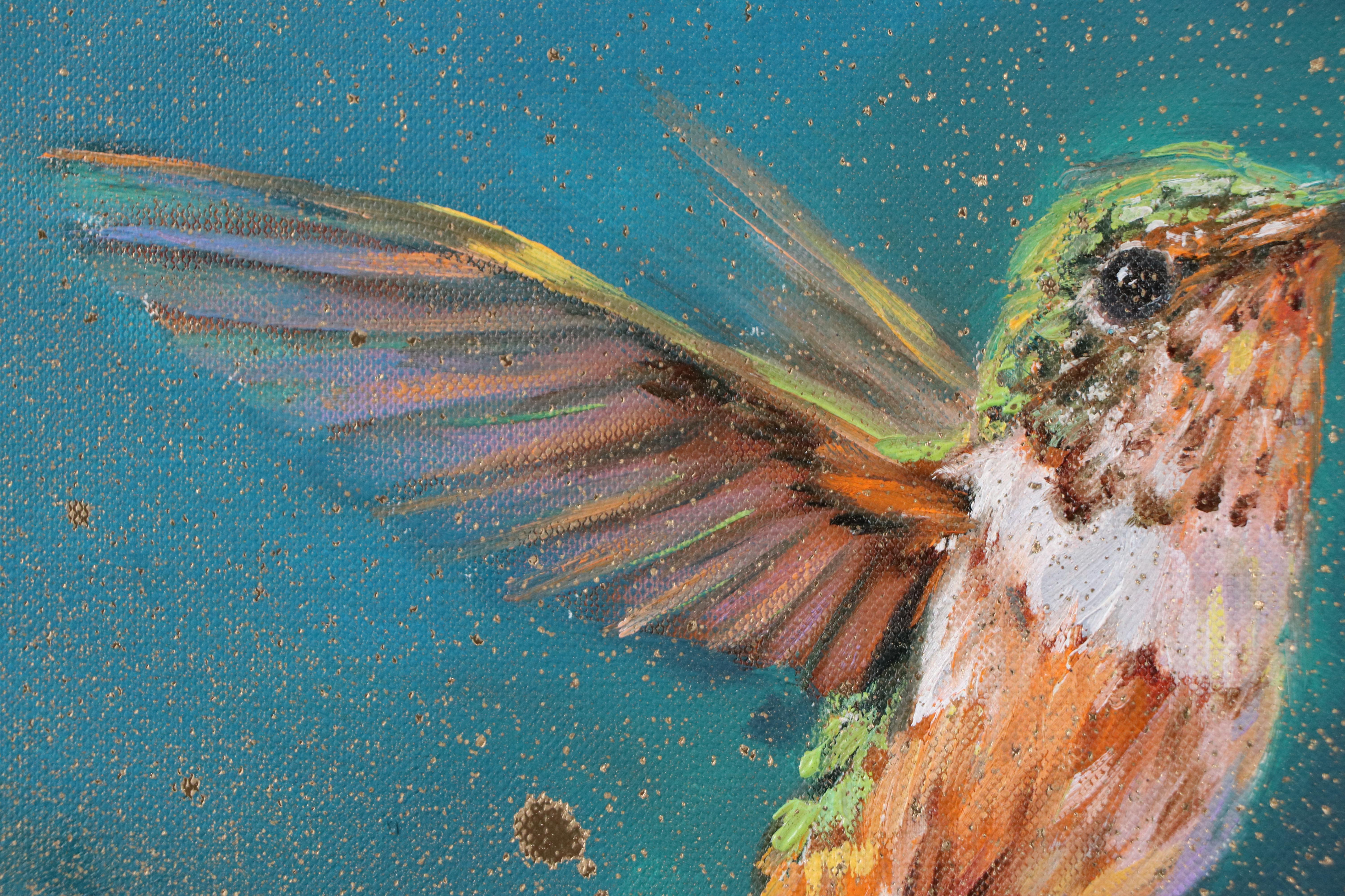 Inga Kovalenko Oil Painting of a Hummingbird, 2025