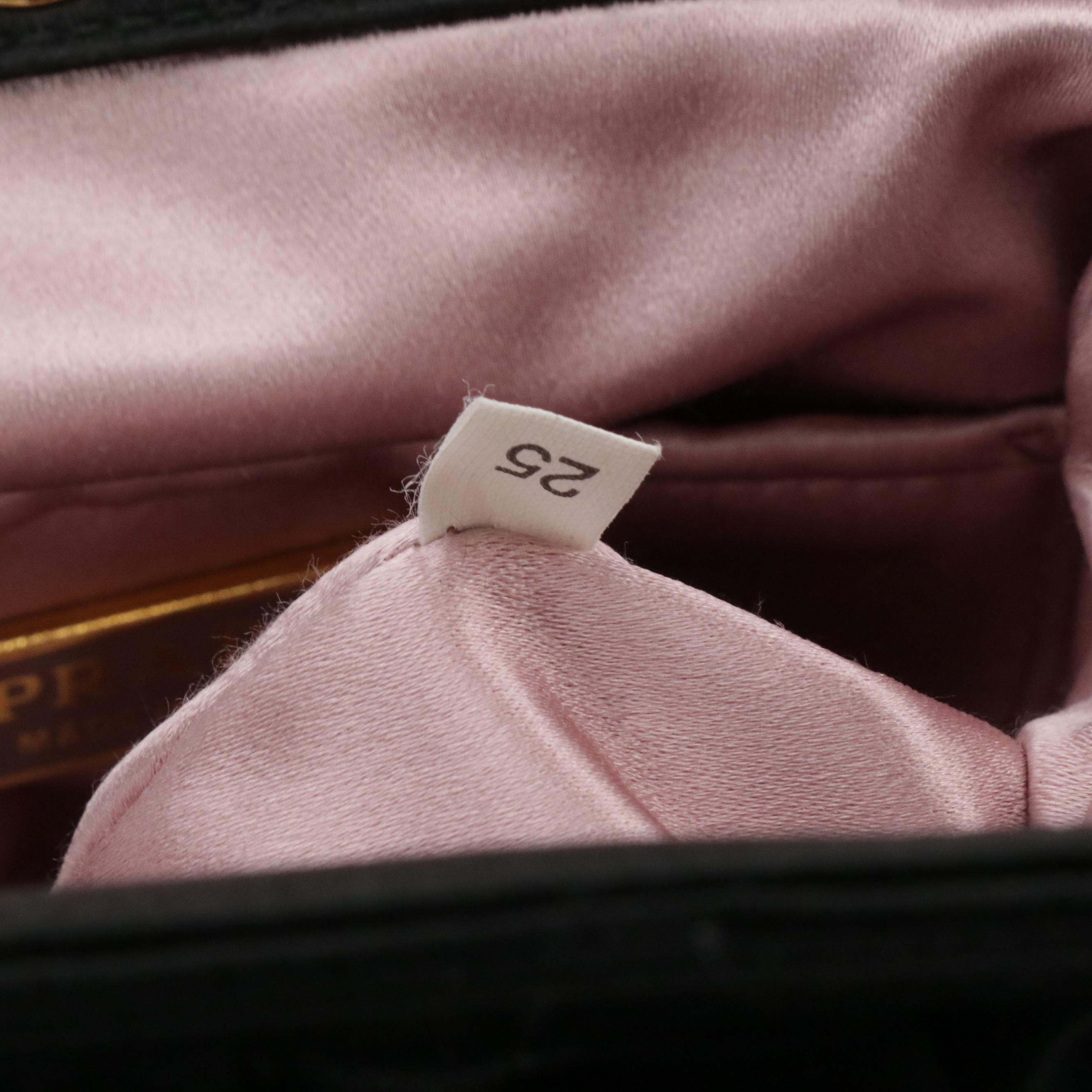 Prada Black Satin Frame Handbag