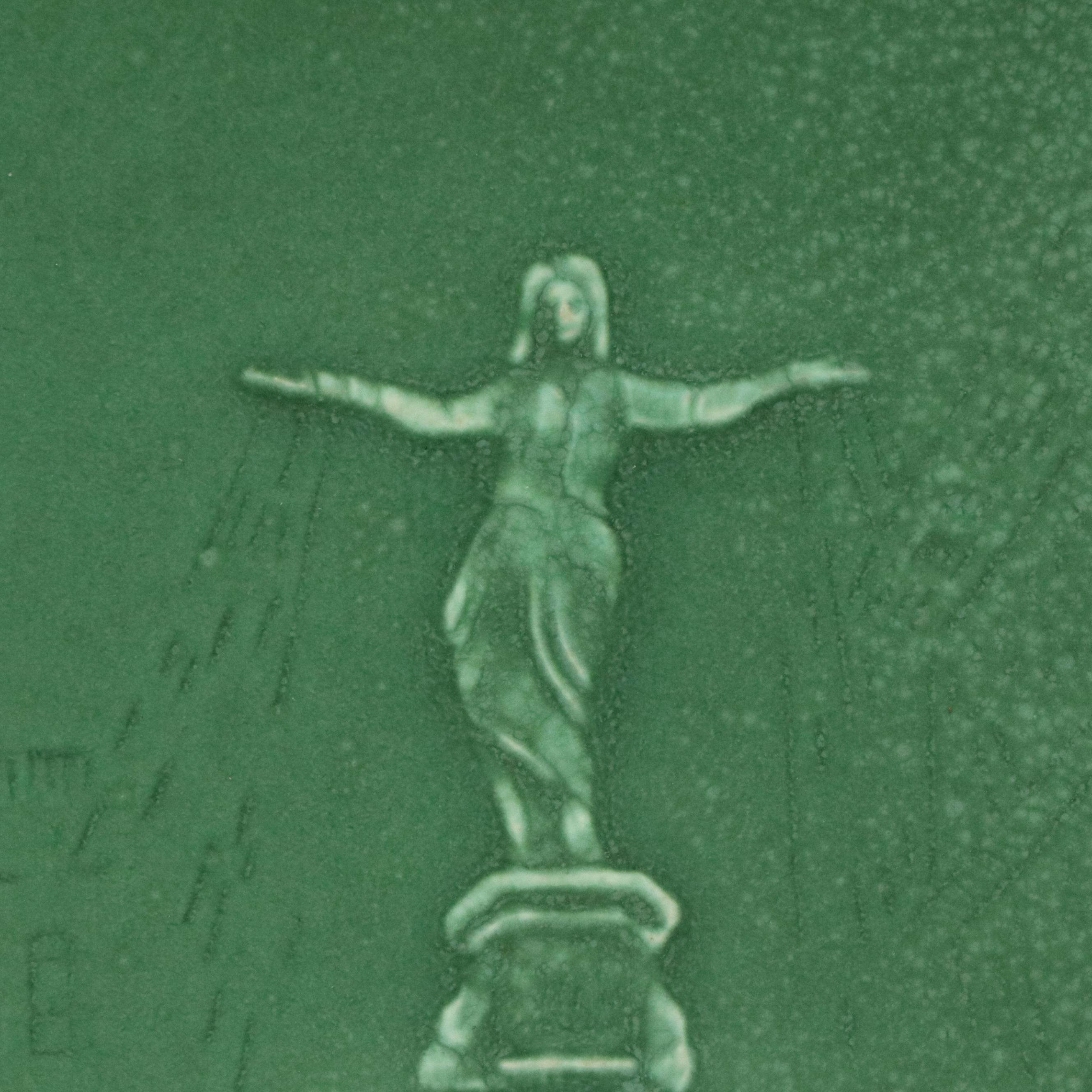 Earl Menzel Rookwood Pottery Tyler Davidson Fountain Plaque, 1957